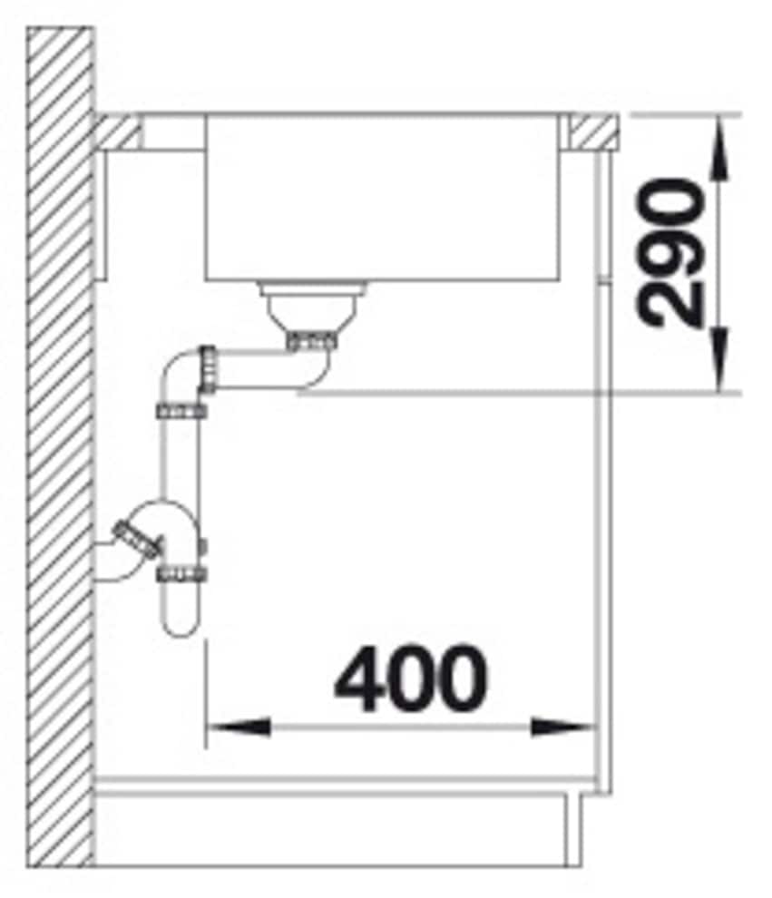 Blanco Edelstahlspüle »ANDANO 400-IF/A«, zum wechselseitigen Einbau geeignet