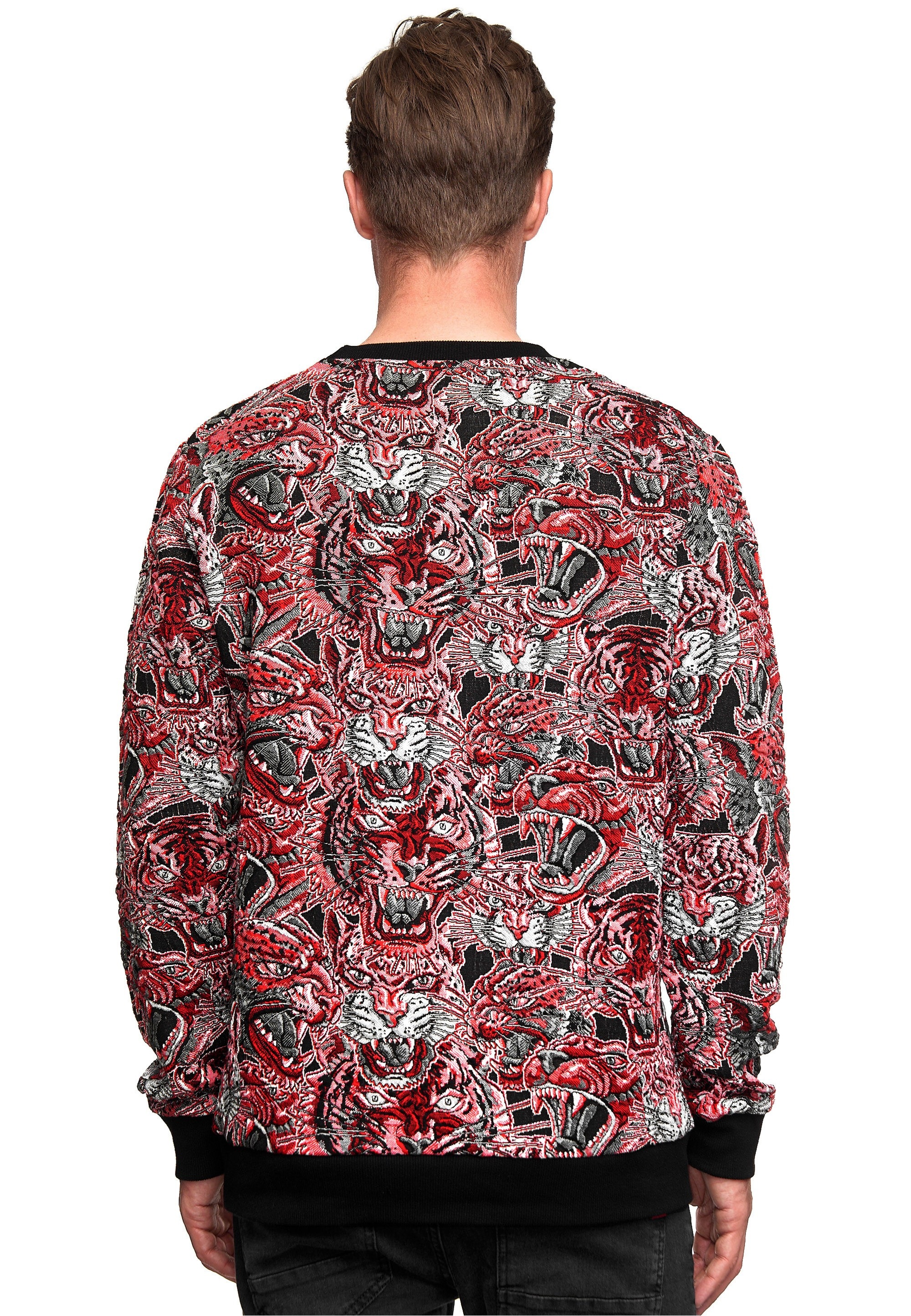 Rusty Neal Sweatshirt »Red Tiger in Jacquard«, mit extravagantem Muster