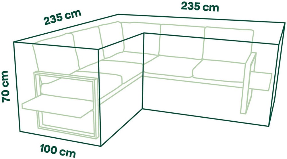 Siena Garden Gartenmöbel-Schutzhülle »Loungehülle Plus« 235 x 235 x 100 x H70 cm