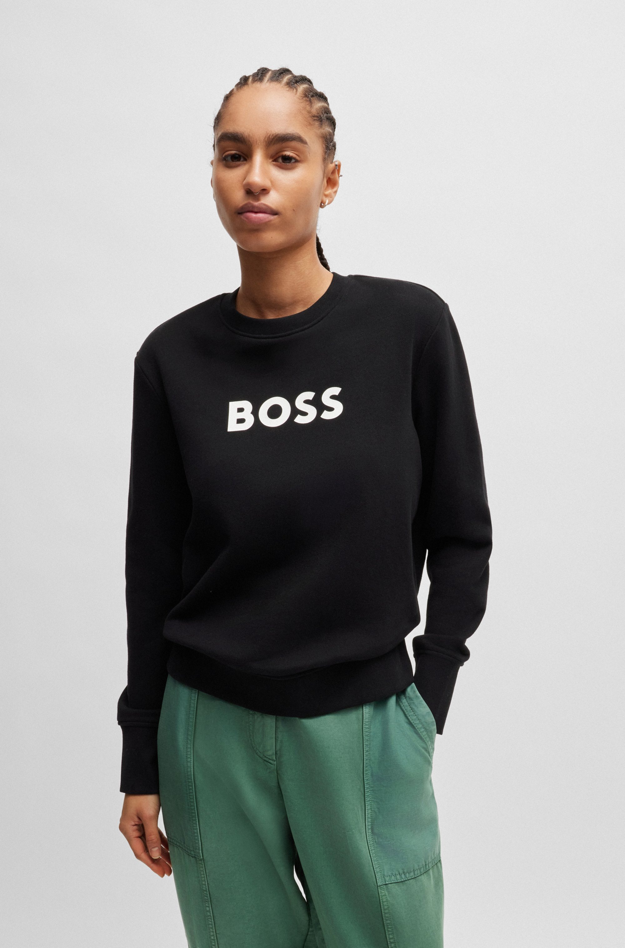 BOSS ORANGE Sweatshirt »Elaboss Premium Damenmode«, mit Rundhalsausschnitt