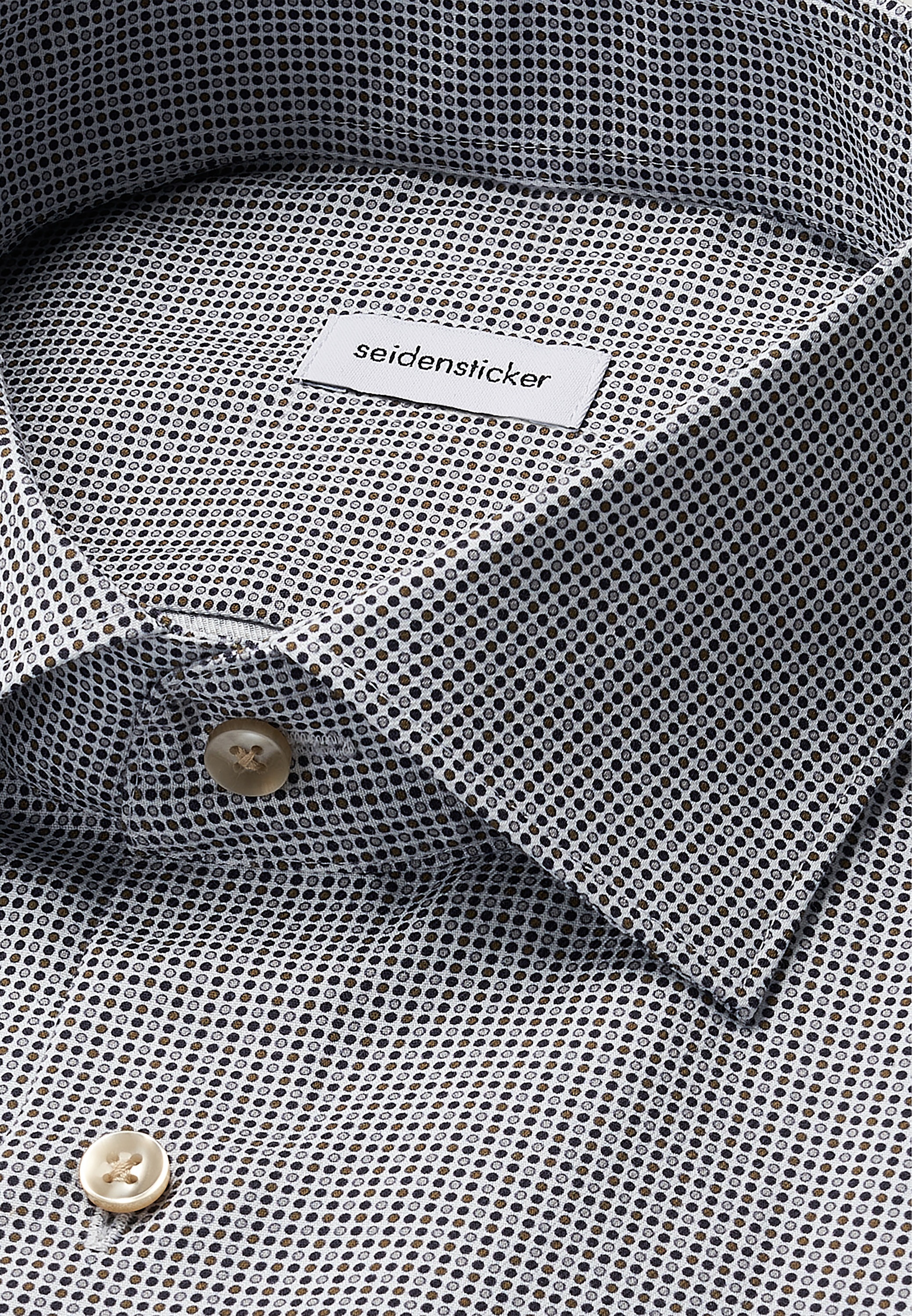 seidensticker Businesshemd »Schwarze Rose«, Shaped 1/1 Kentkragen Druck