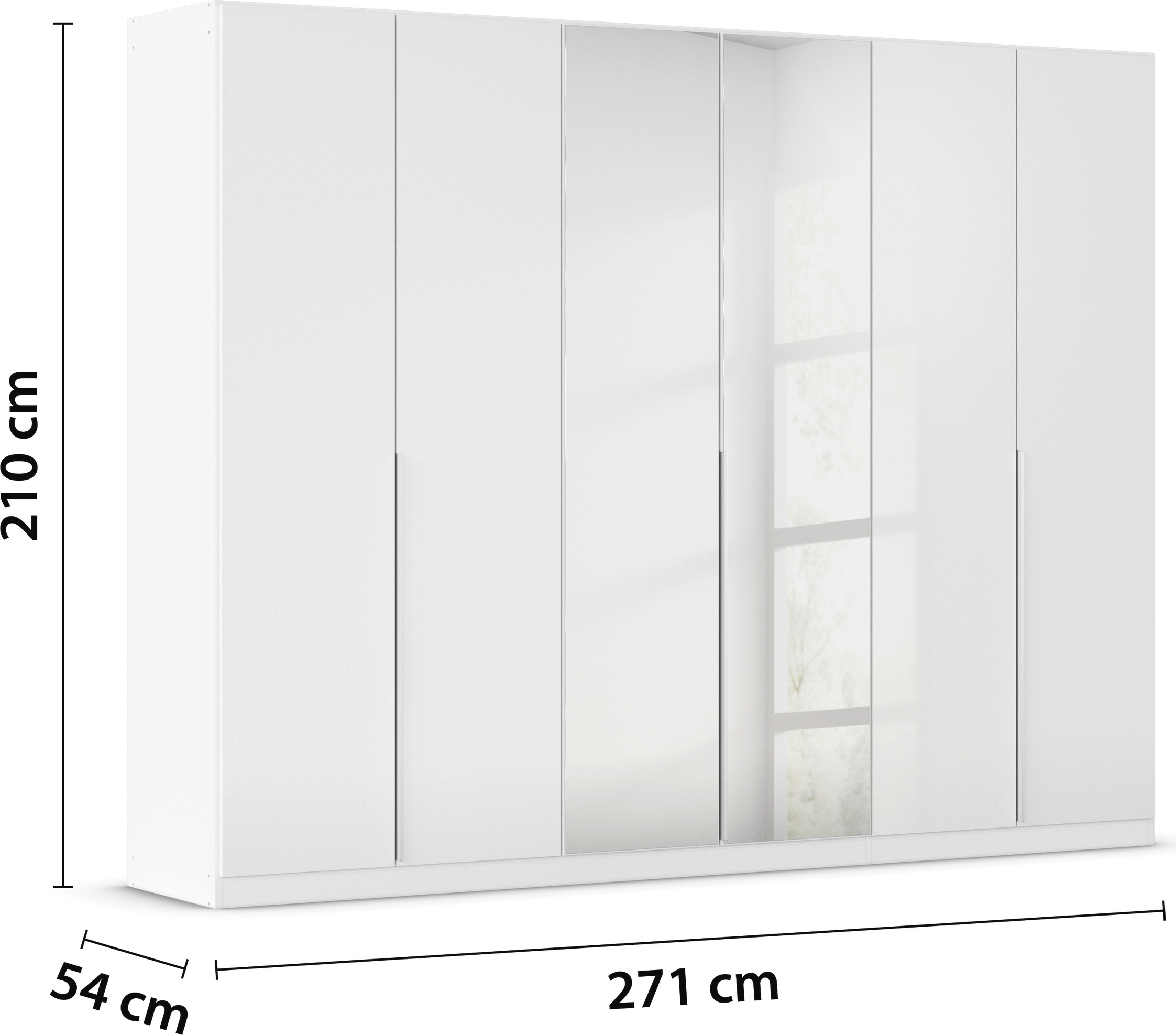 rauch Drehtürenschrank »Kleiderschrank Schrank Garderobe AGORDO mit Dekor- oder Hochglanzfront«, (in zwei Griff-Farben, Breiten 91-360 cm), durchdachte Innenausstattung, in 7 Breiten und 2 Höhen MADE IN GERMANY