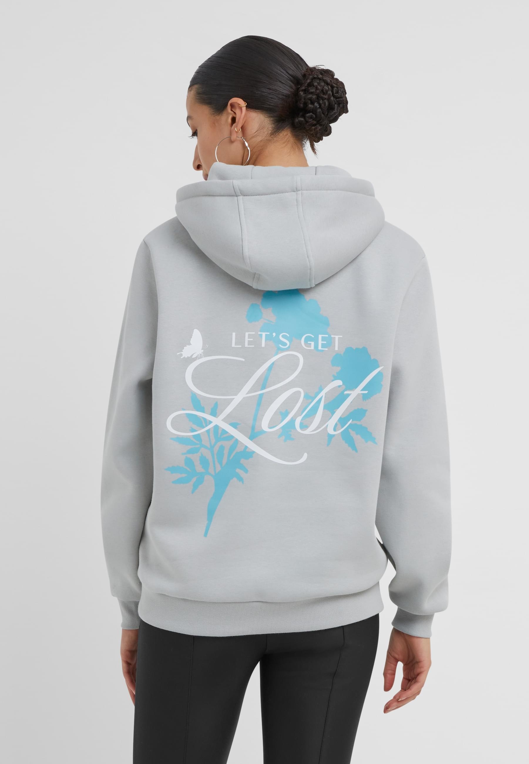 Miss Tee Kapuzenpullover »Miss Tee Lost Flowers Ladies Fluffy Hoody«, (1 tlg.)
