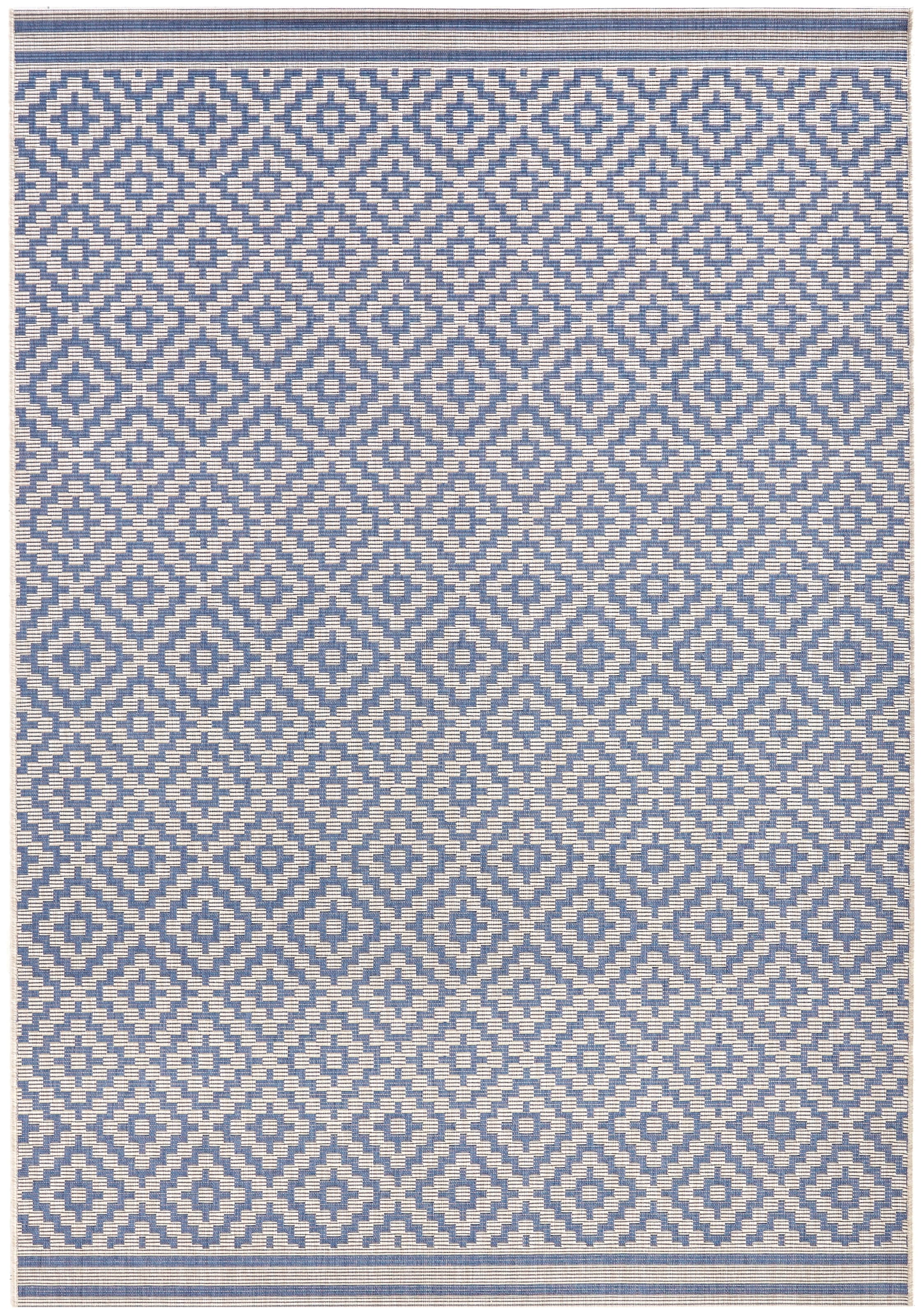 NORTHRUGS Teppich »Raute«, rechteckig, 8 mm Höhe, In-& Outdoor, Wetterfest, Balkon, Läufer, Wohnzimmer, Terrasse, Raute