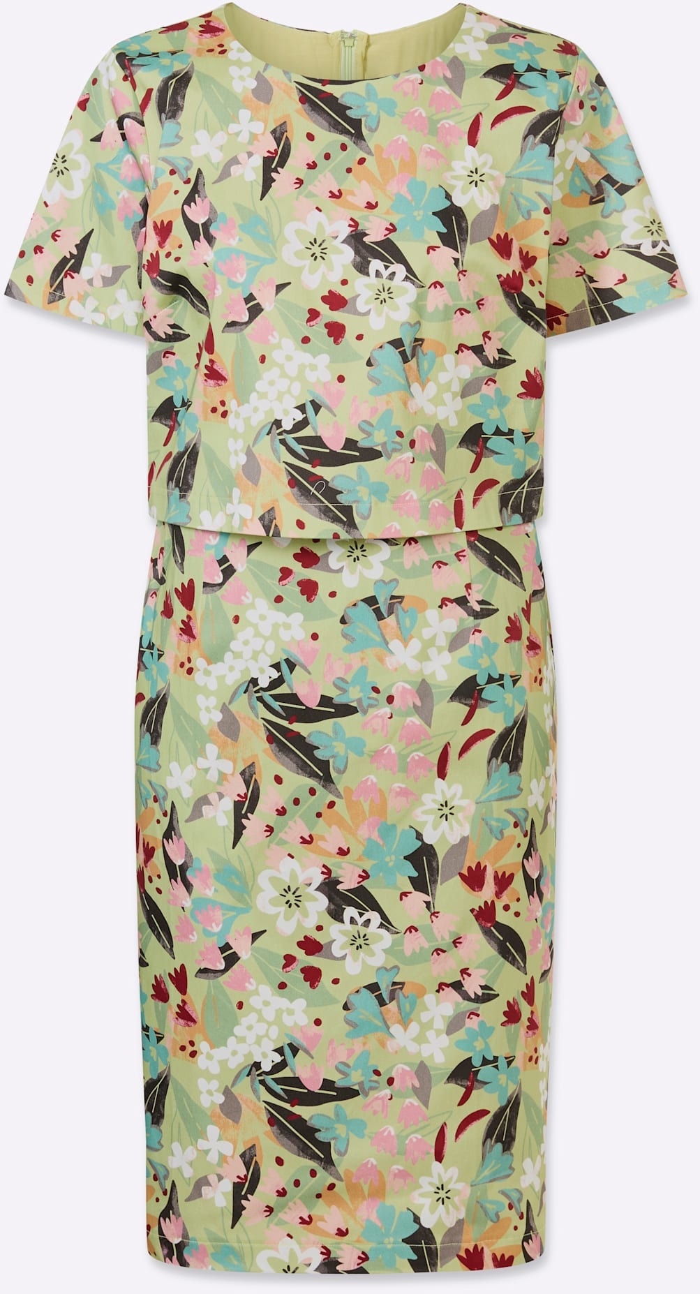 Lady Druck-Kleid mit Blumenmuster 3