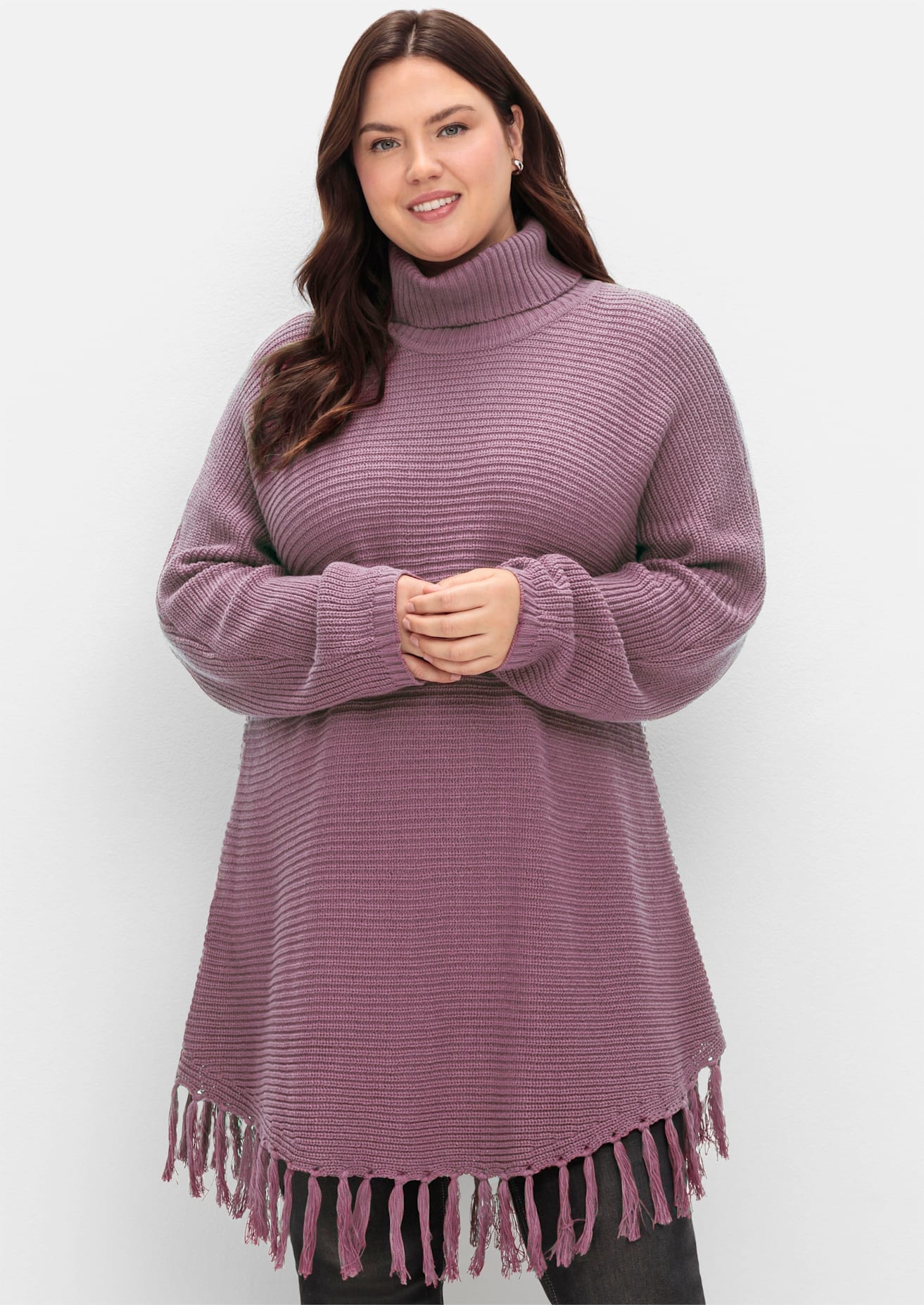 Sheego Strickponcho "Strickpullover" günstig online kaufen
