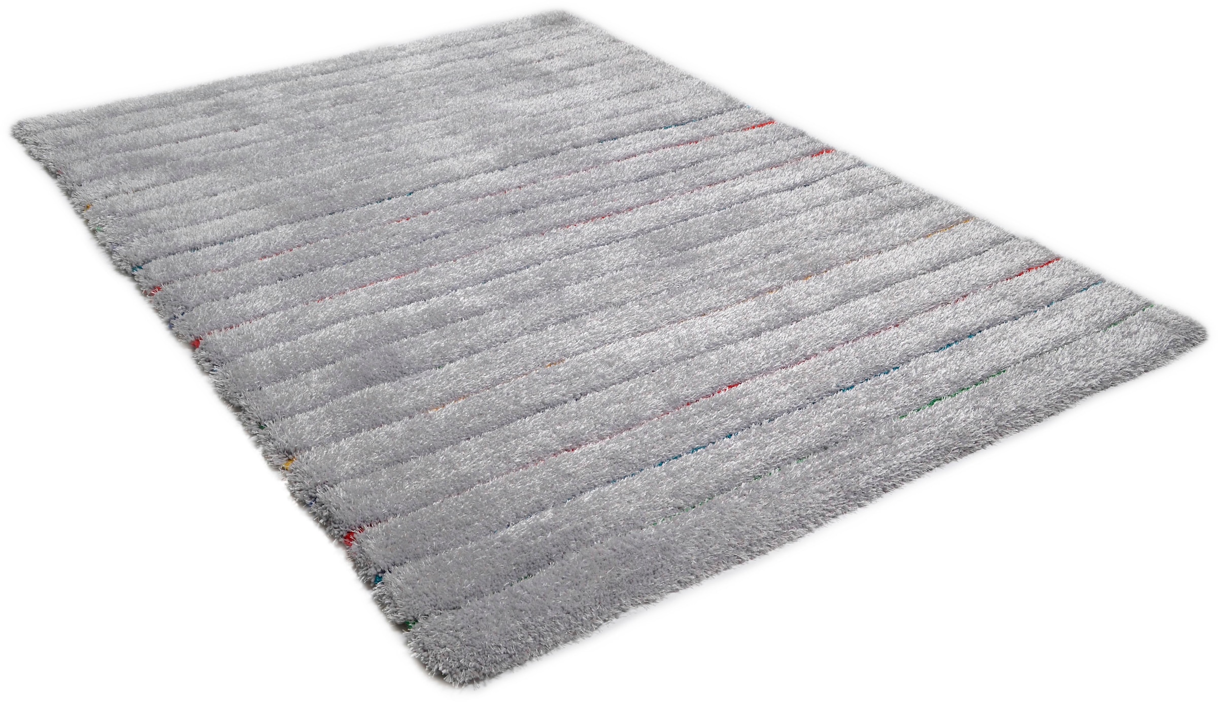 TOM TAILOR HOME Hochflor-Teppich "Soft Hidden Stripes", rechteckig, super weich und flauschig, ideal im Wohnzimmer & Sch