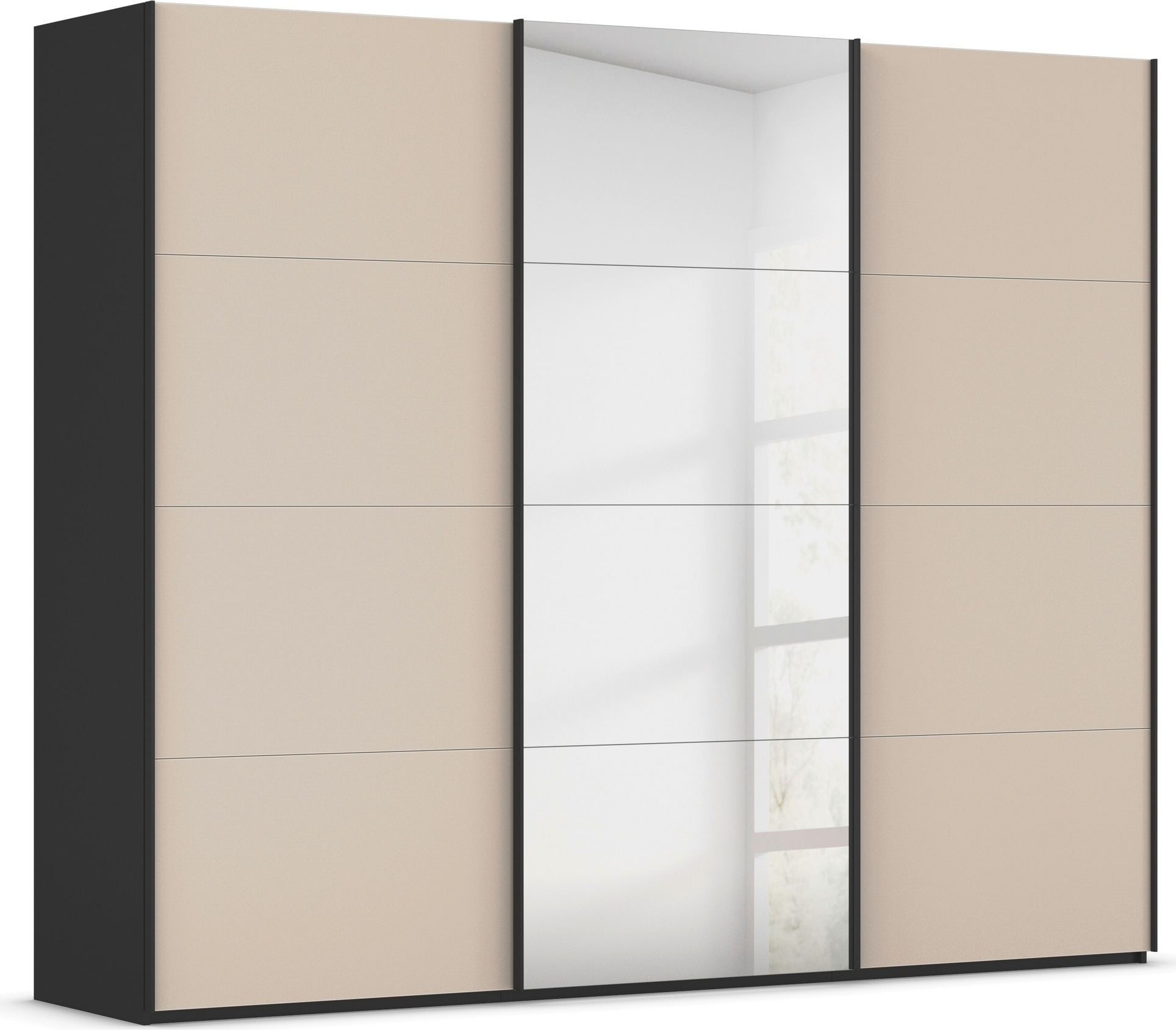 rauch "Kleiderschrank Schrank Garderobe Schlafzimmerschrank SCALE-FYRA" edle viergeteilte Türen Spiegel/Glas-Mix viele Farben MADE IN GERMANY