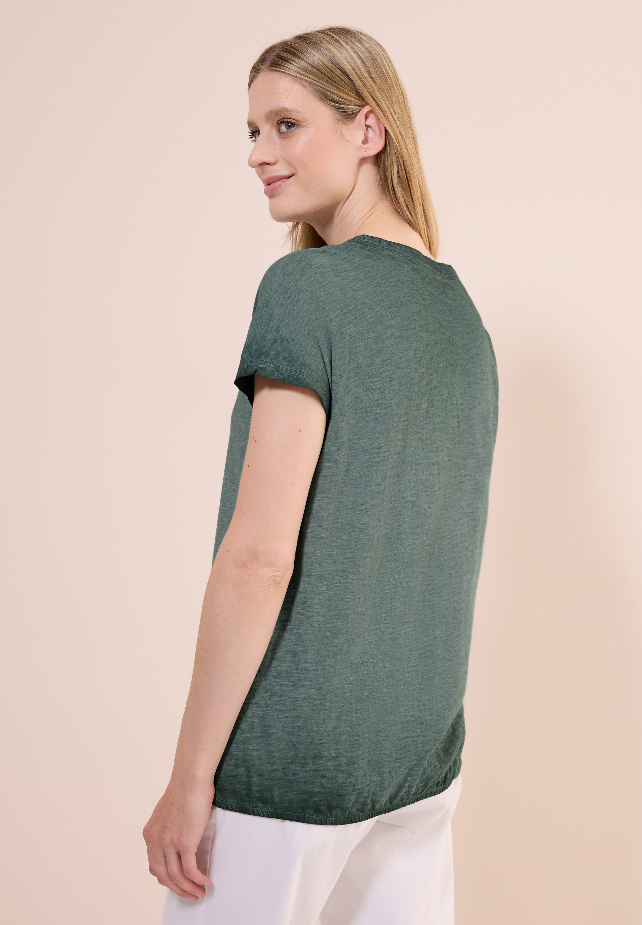 Cecil V-Shirt aus reiner Baumwolle günstig online kaufen