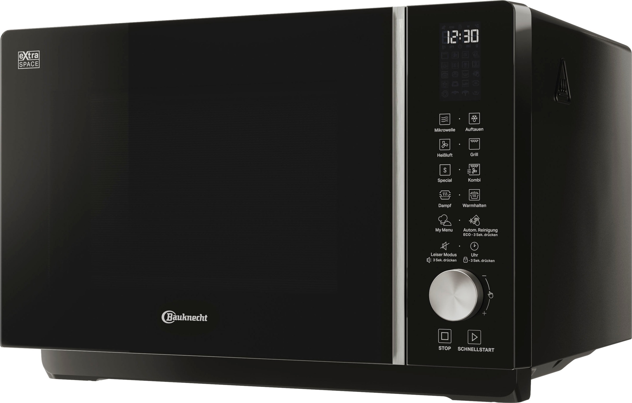 BAUKNECHT Mikrowelle »MF 255 B«, Heißluft-Mikrowelle-Grill, intelligente Technologie ohne Drehteller