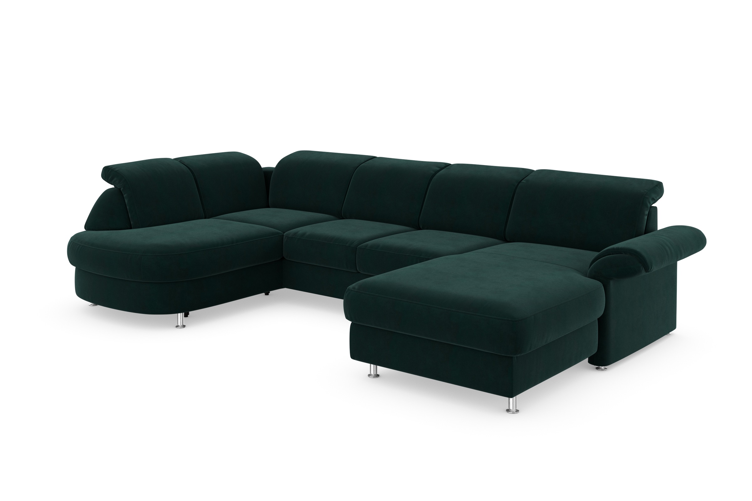sit&more Wohnlandschaft »Apulia U-Form«, wahlweise Bettfunktion, Bettkasten und Kopf- und Armteilverstellung