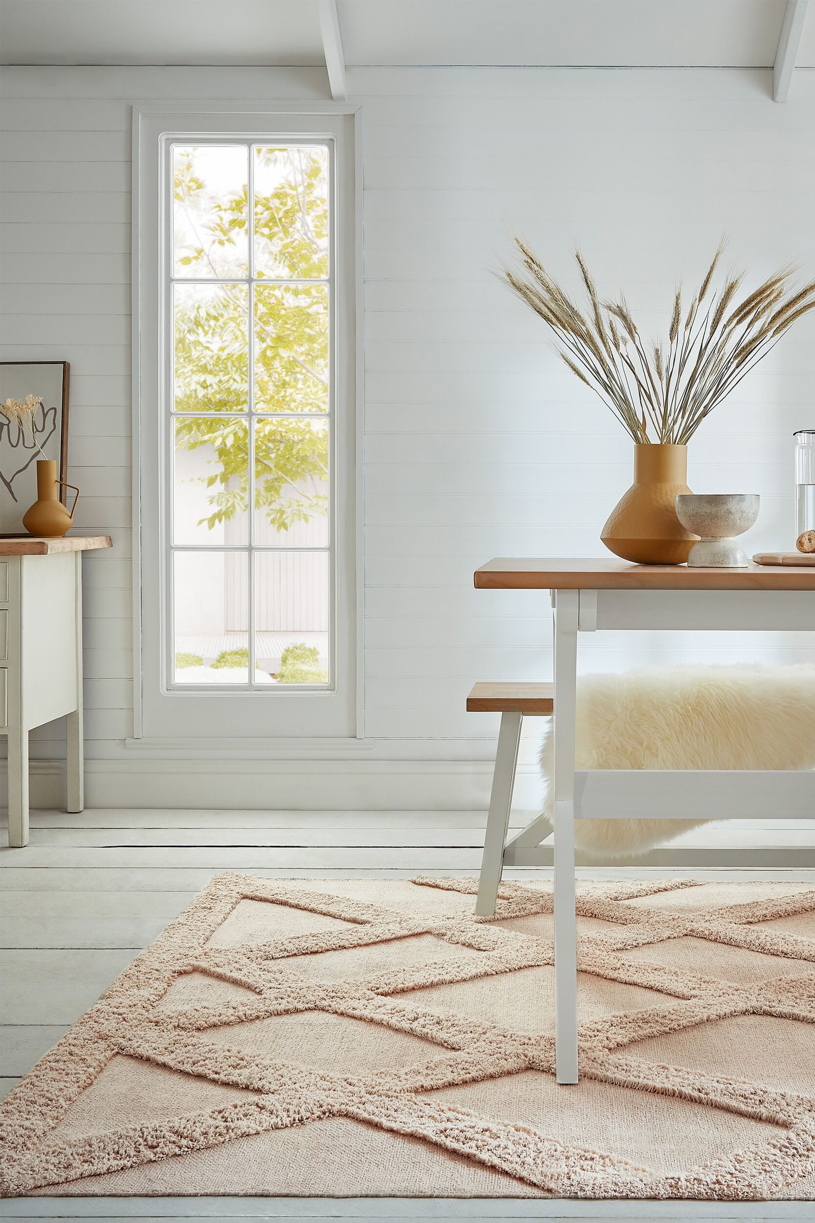 FLAIR RUGS Teppich »Tessa Baumwolle«, rechteckig, 10 mm Höhe, Baumwolle Scandi
