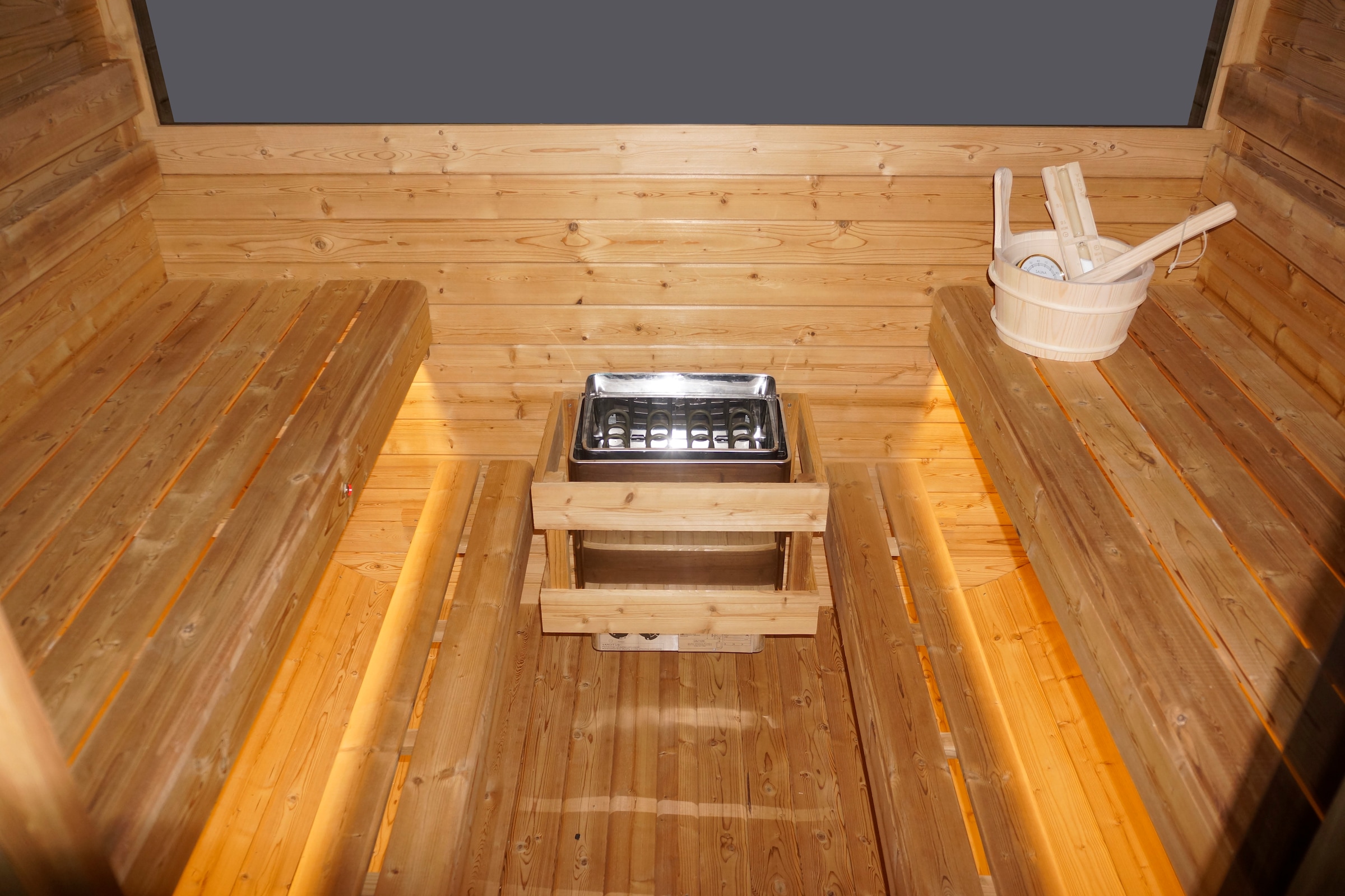 Sanotechnik Sauna »»HANKO« Außensauna«, geeignet für 6 Personen, Fichetnholz