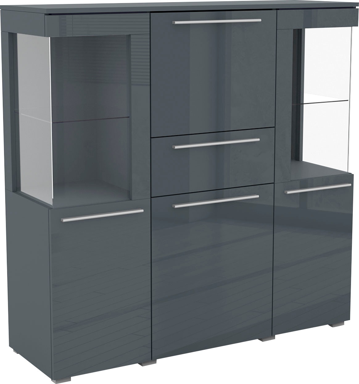 INOSIGN Highboard "India,Breite 130cm, stilvolle Hochkommode 3Türen, Klappe günstig online kaufen