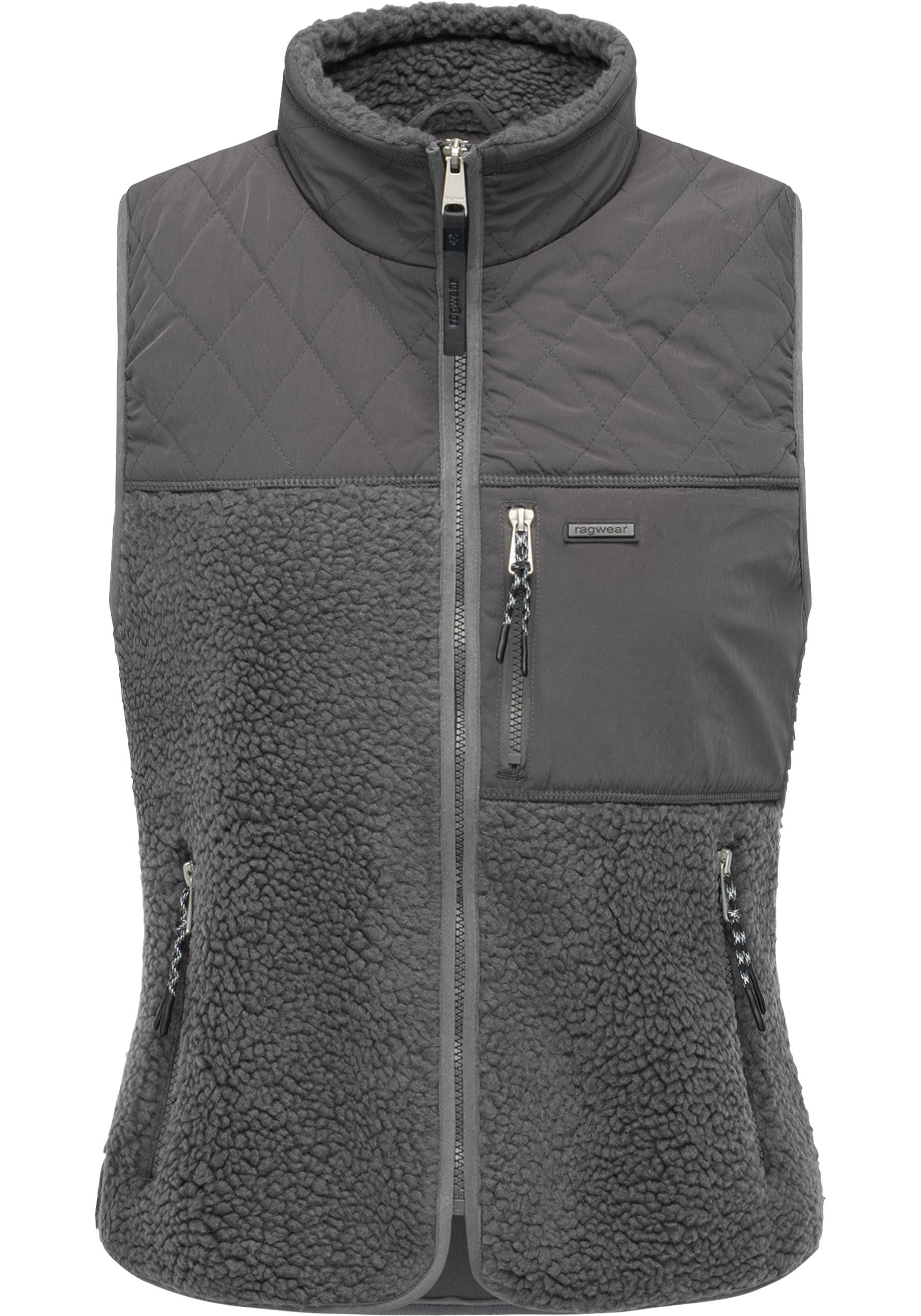 Ragwear Plüschweste "Junkin Bonded", warme Damen Weste aus Materialmix mit günstig online kaufen
