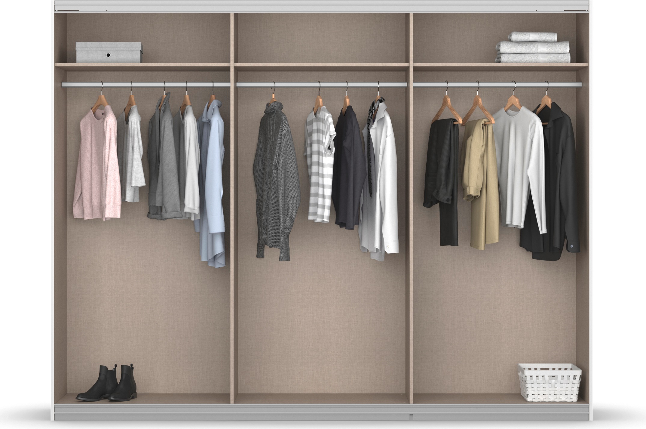 Thumbnail - rauch Schwebetürenschrank "Kleiderschrank Schrank Garderobe Wäscheschrank Ankleide OTELI" Breiten 203/271/315/360 cm Höh...