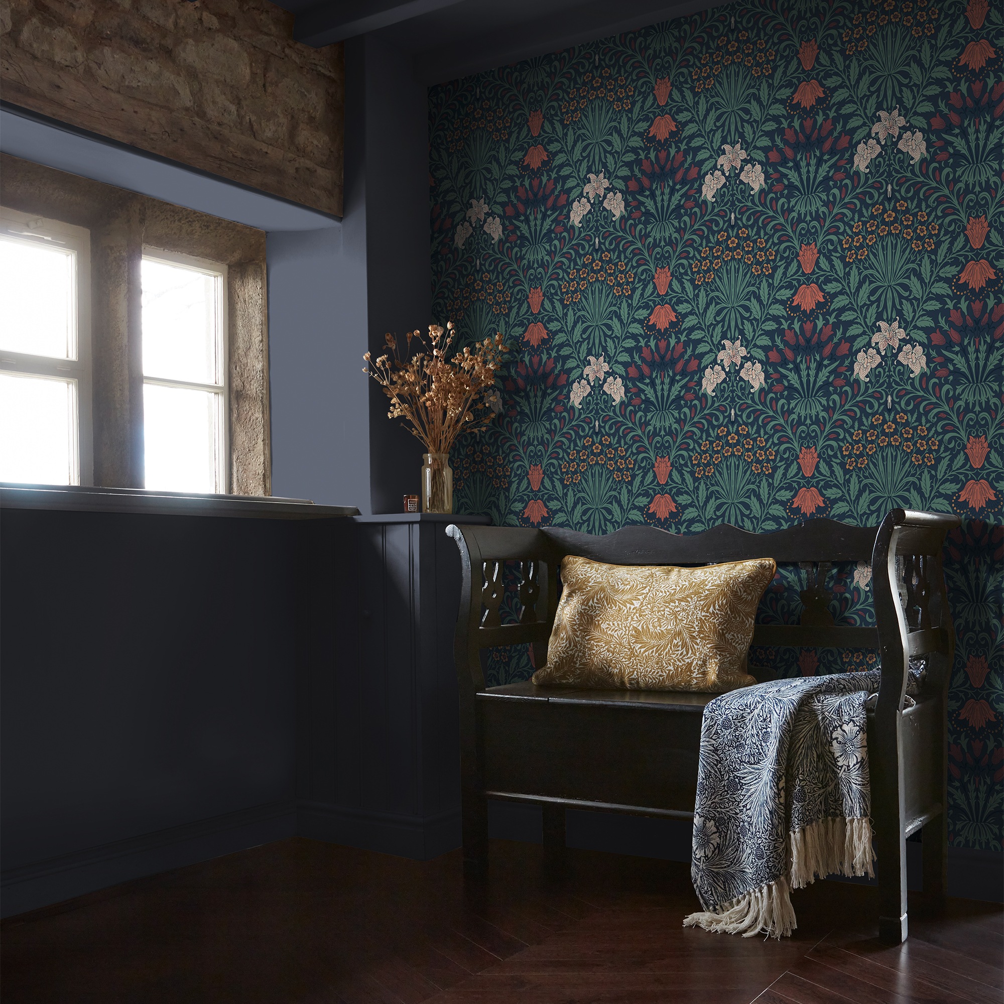 WILLIAM MORRIS AT HOME Vliestapete "Garden Moonlight" Motiv glatt Design Tapeten
