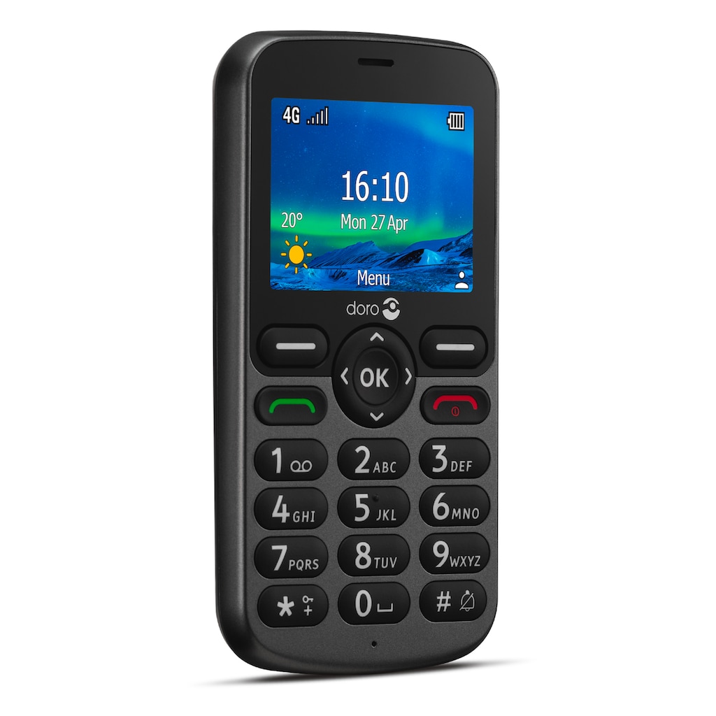 Doro Handy »5860«, Dunkelgrau, 6,1 cm/2,4 Zoll, 0,125 GB Speicherplatz, 2 MP Kamera