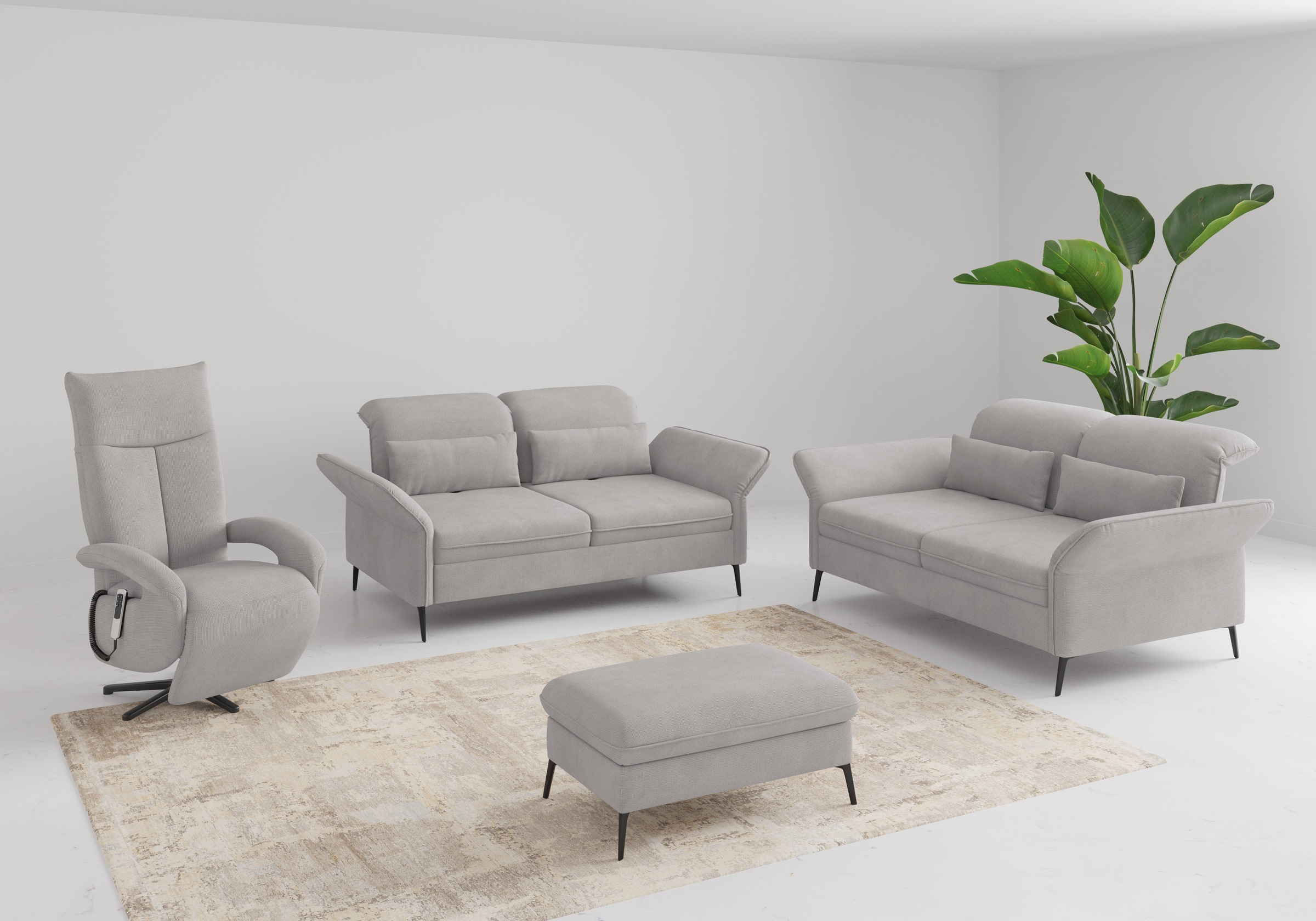 sit&more 3-Sitzer »Emely«, mit Sitztiefenverstellung, optional mit Bettfunktion