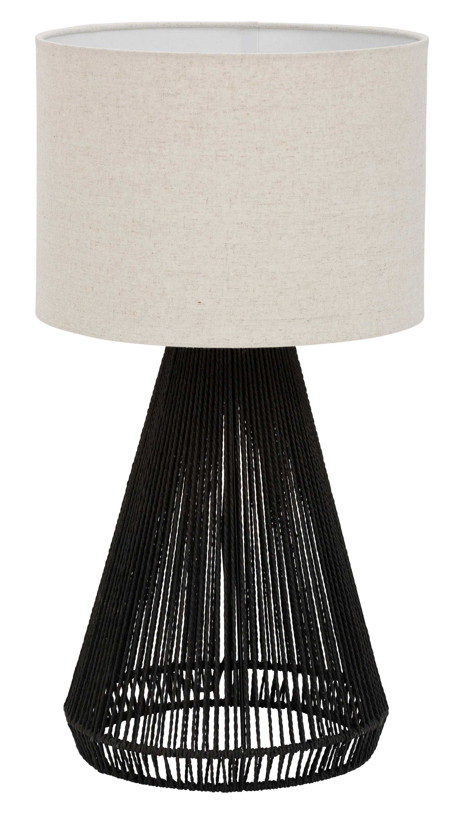 LeGer Home by Lena Gercke Tischleuchte »Zuri«, 1 flammig-flammig, Tischlampe mit Sisalschnur, Leinenschirm / Stoff - beige