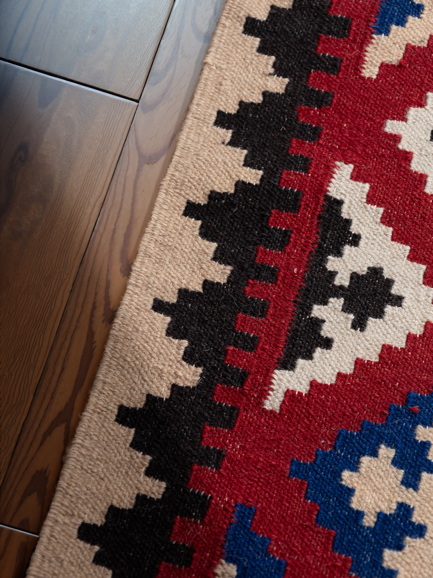 HANSE Home Teppich »Kelim Rami«, rechteckig, 3 mm Höhe, Wolle, Baumwolle, Natur, Handgewebt, orientalisch, Boho, traditionell