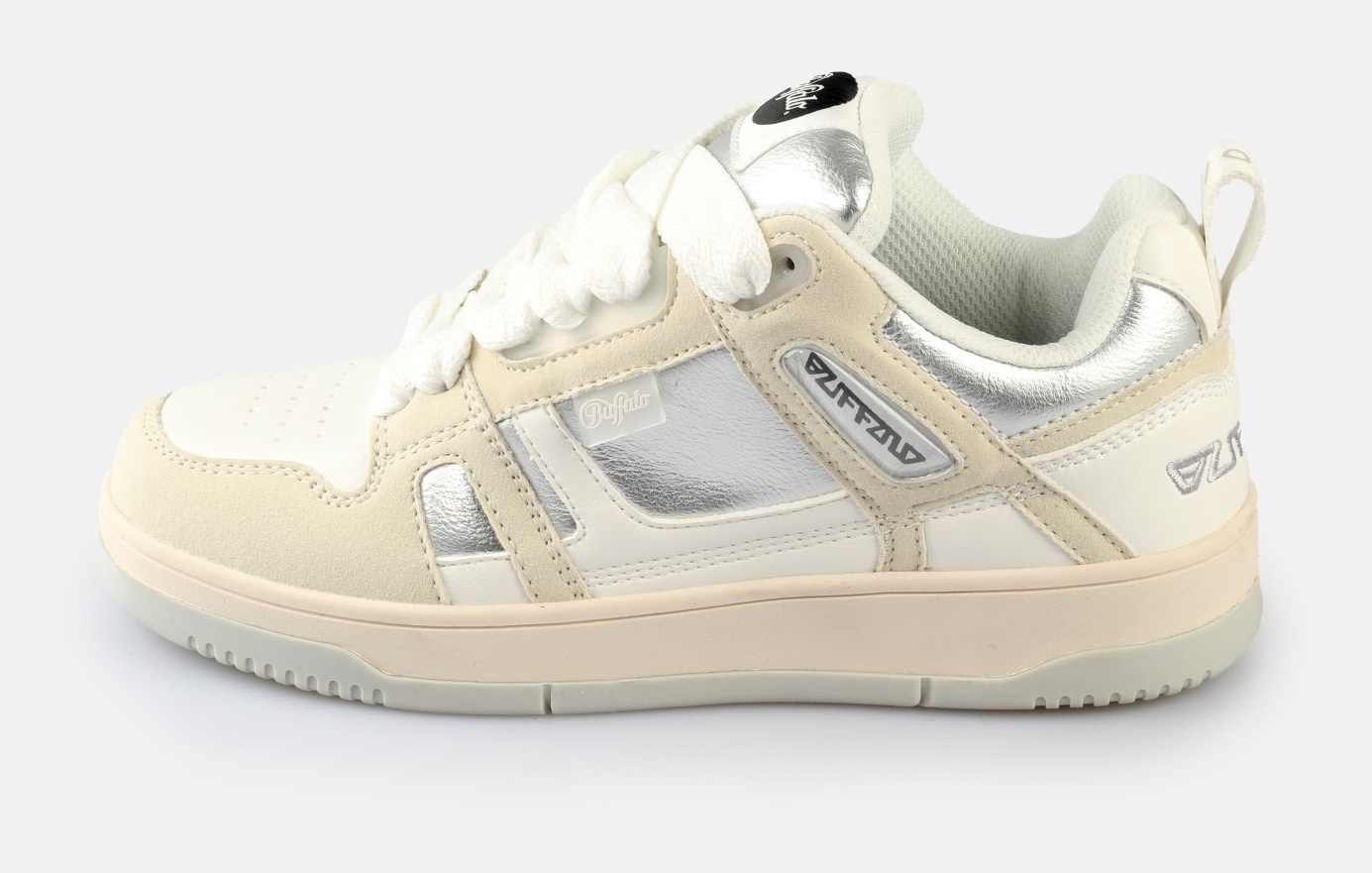 Buffalo Azalia LO Platform Sneaker Cream-White-Silver 38 3
