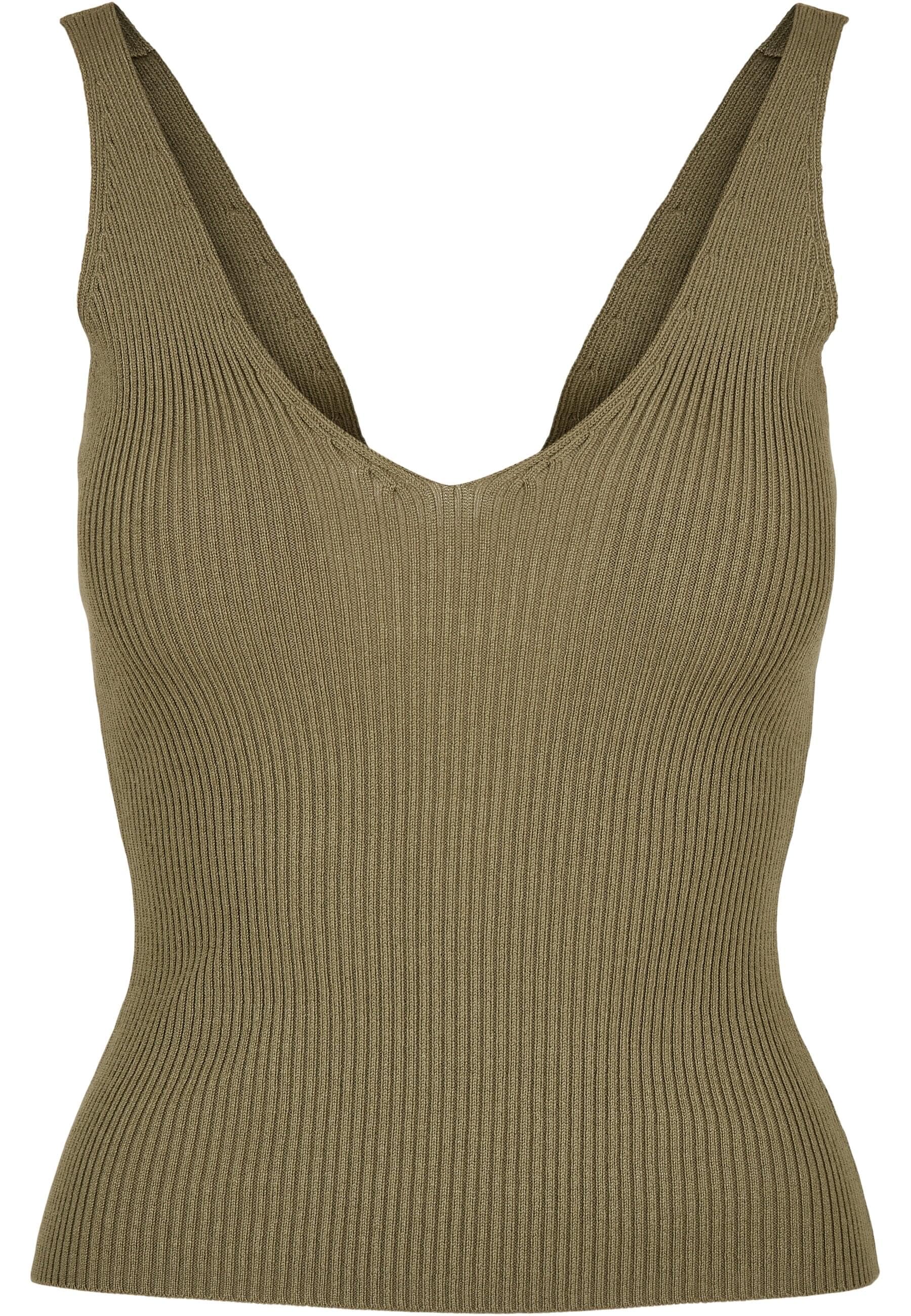 URBAN CLASSICS Muskelshirt "Urban Classics Damen Ladies Rib Knit Top" 1 Stk günstig online kaufen