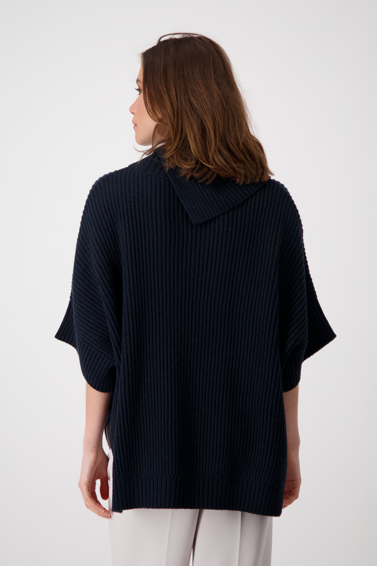 Monari Strickpullover mit Umschlagkragen