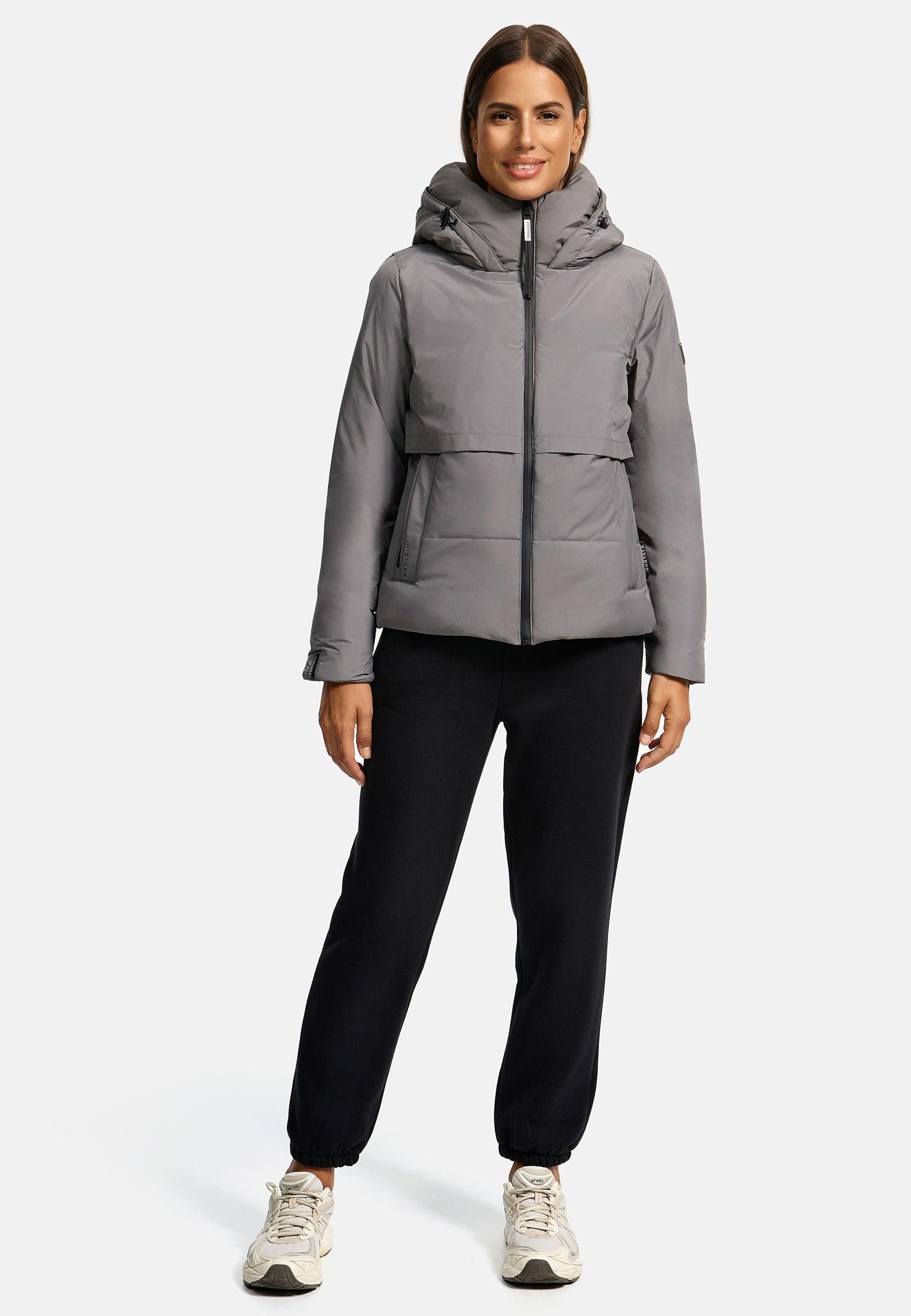 Navahoo Steppjacke »Liebesküken XIV«, mit Kapuze, modische Damen Winterjacke mit Fleece-Innenfutter