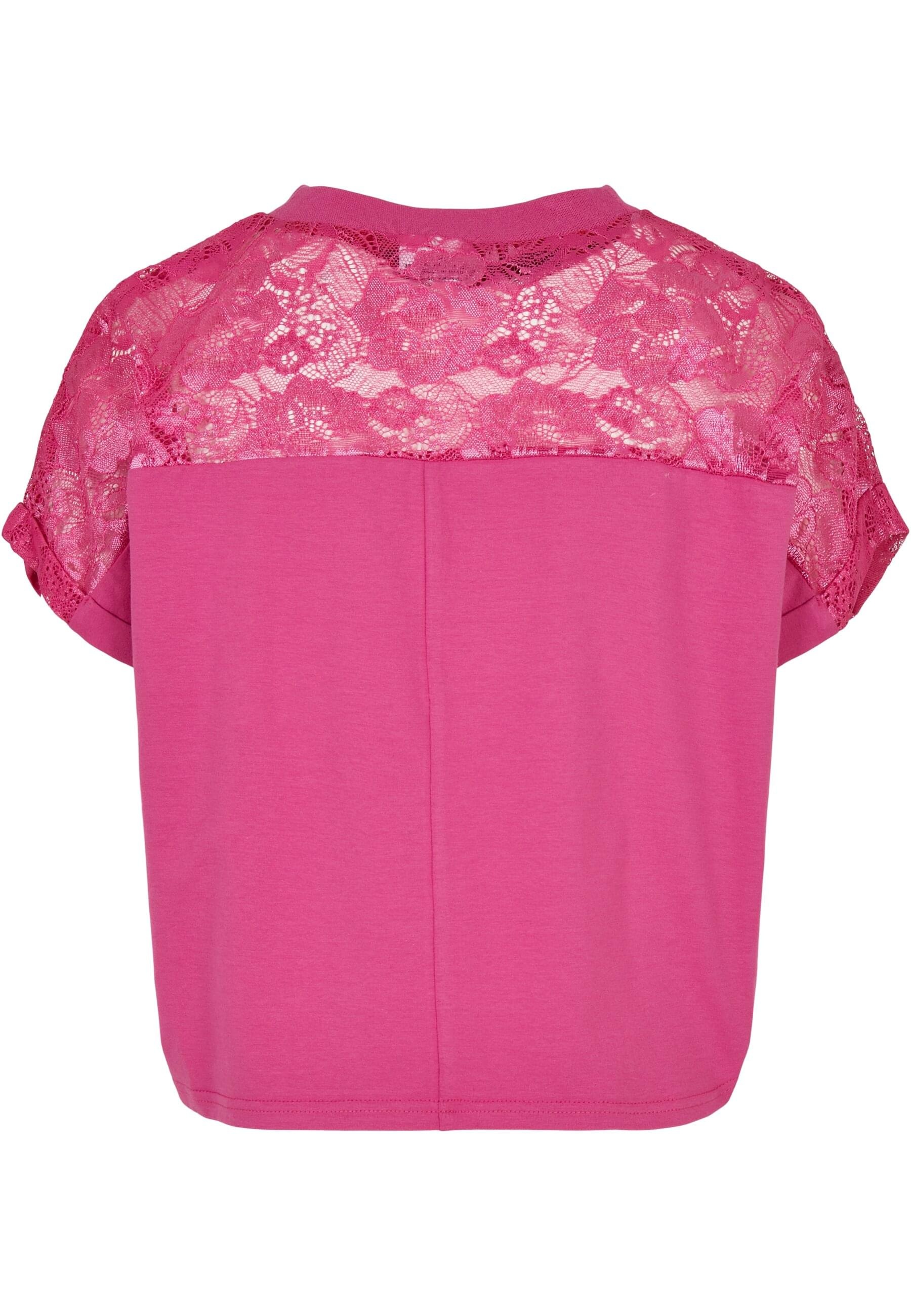 URBAN CLASSICS T-Shirt »Urban Classics Damen Ladies Short Oversized Lace Tee«, (1 tlg.)