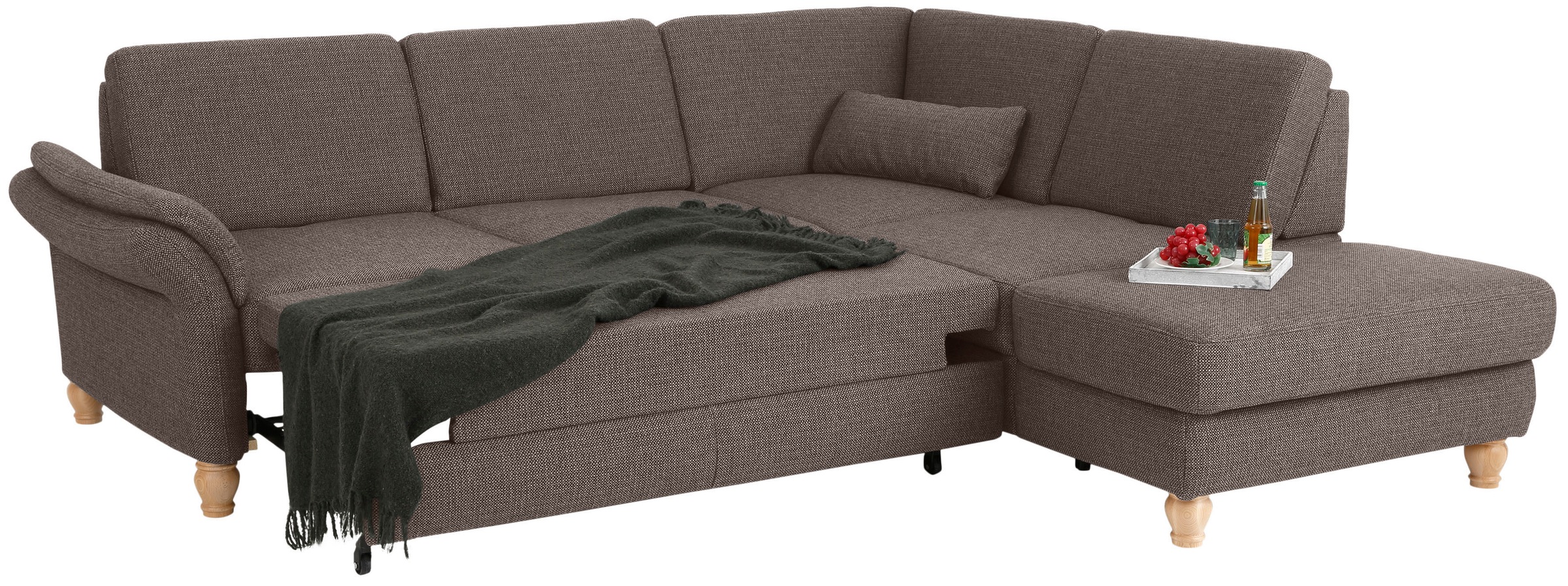 Home affaire Ecksofa »Palace L-Form«, incl. Sitztiefenverstellung, wahlweise mit Bettfunktion und Stauraum