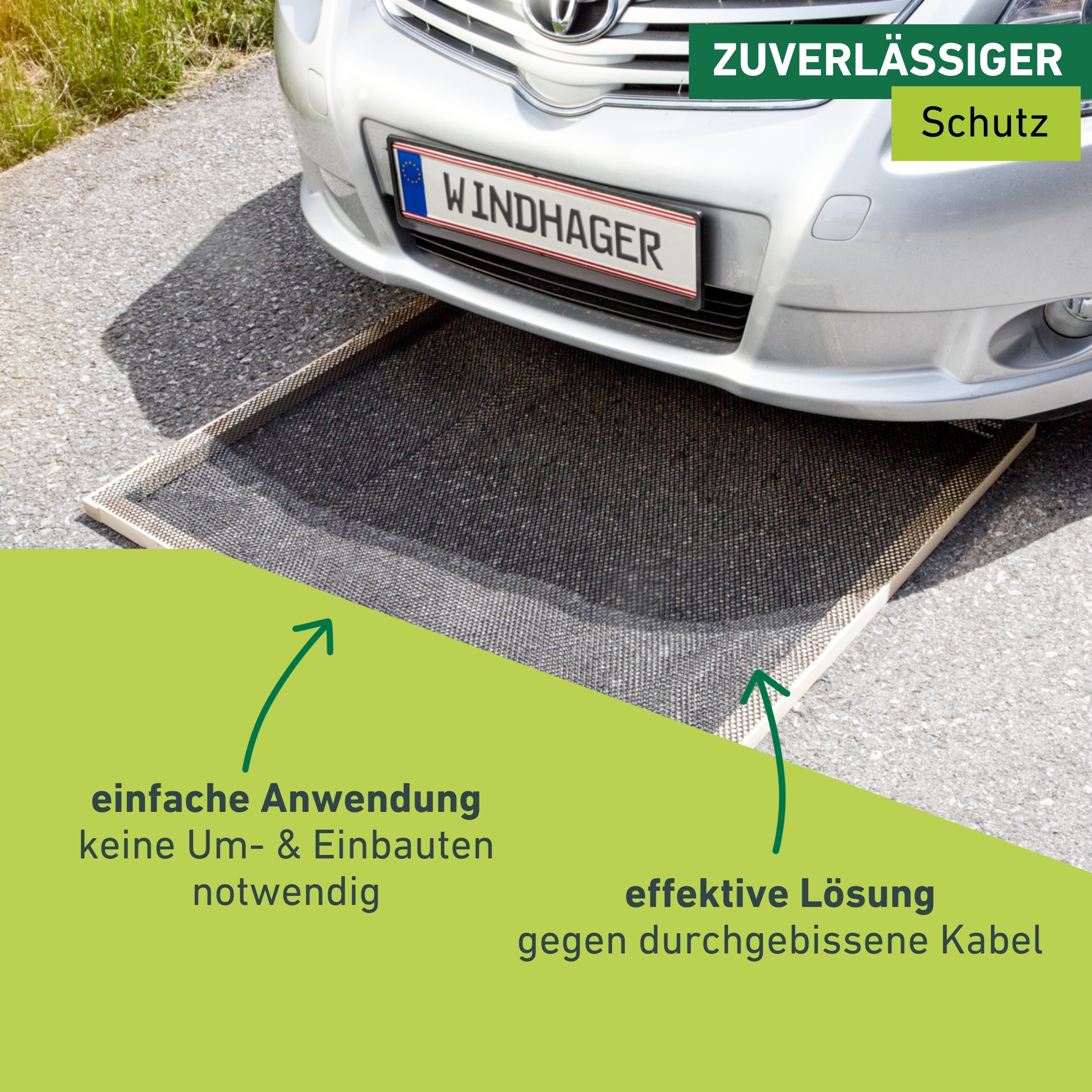 Windhager Marder-Schutzgitter »Marderschreck für Auto« Marder-Abwehr Bodenmatte aus HDPE, Marder meiden Gitter