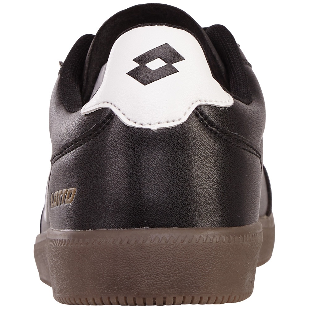 Sneaker LOTTO, Damen, Gr. 44, schwarz-weiß (schwarz, weiß), Synthetik, clean, Schuhe Sneaker, - mit Zehenkappe aus tierfreiem Velours 3