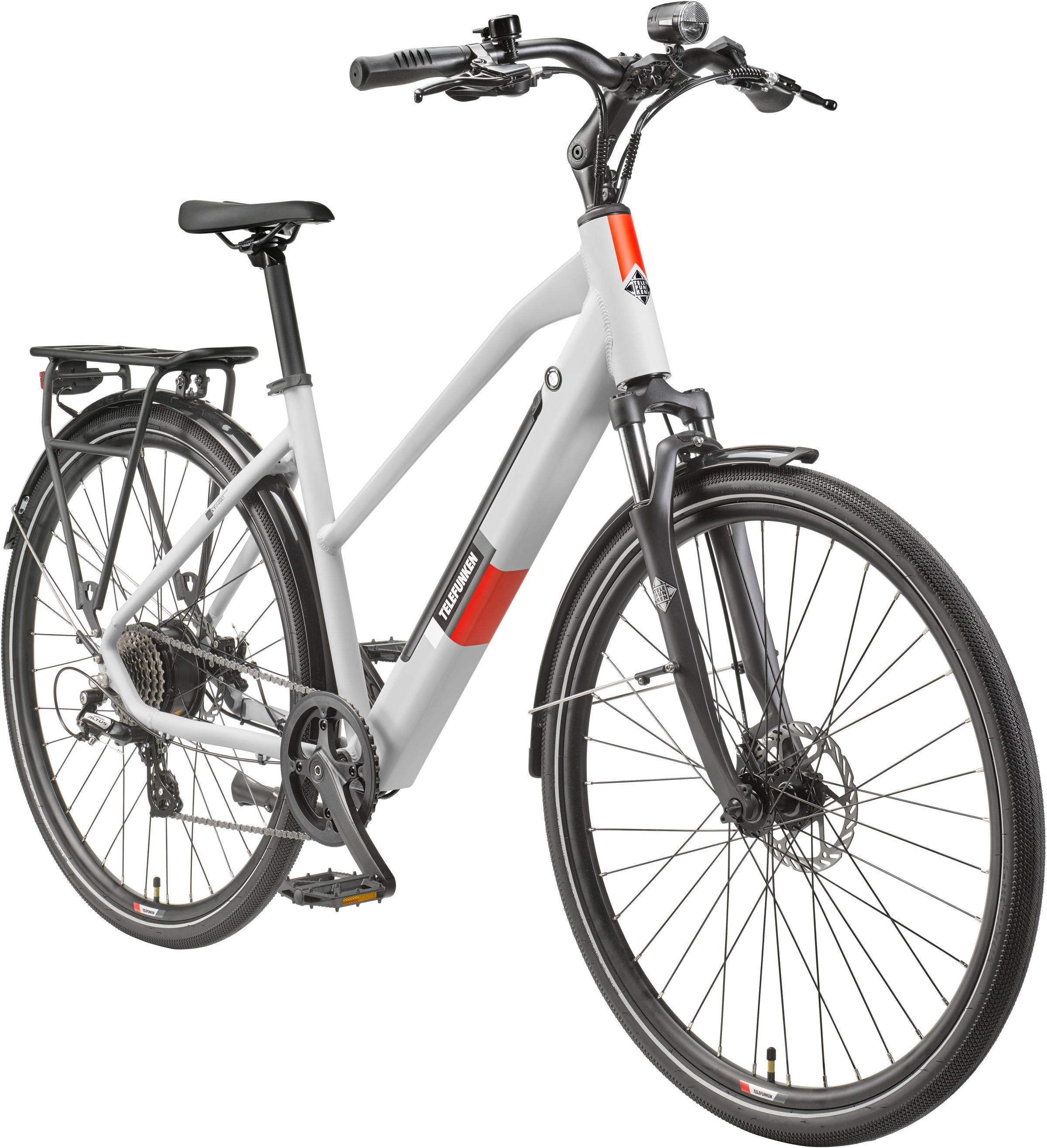 E-Bike XT490 28 Zoll 8-Gang Pedelec Trekking Touren Elektrofahrrad Damen kreide