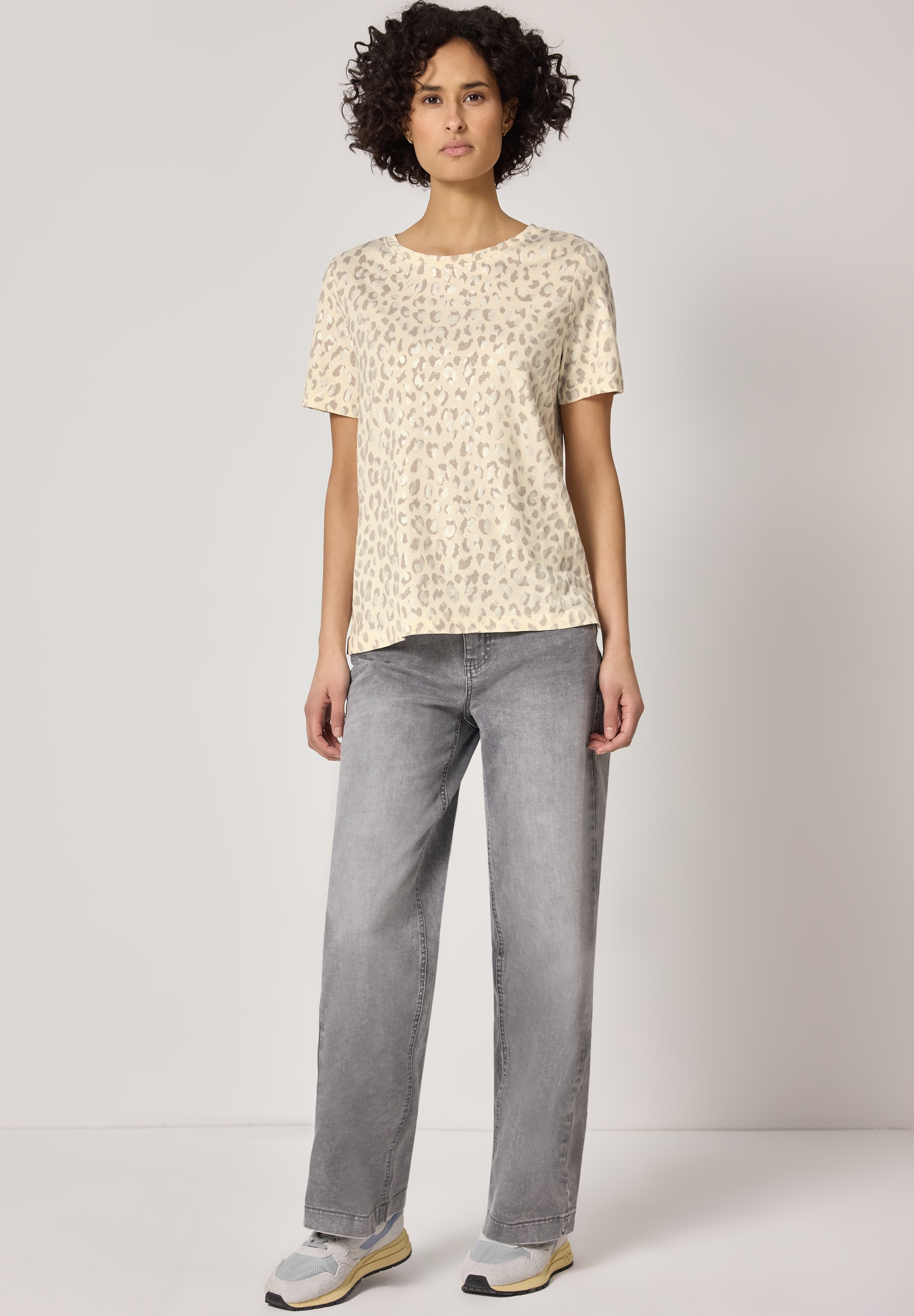 STREET ONE T-Shirt mit schimmerndem Folienprint