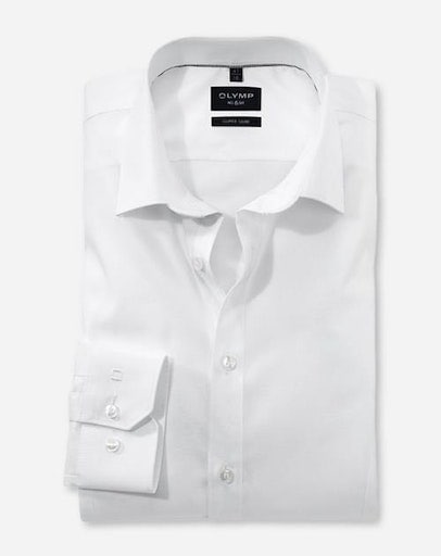 OLYMP No. Six Super Slim Men Shirt White 44 4