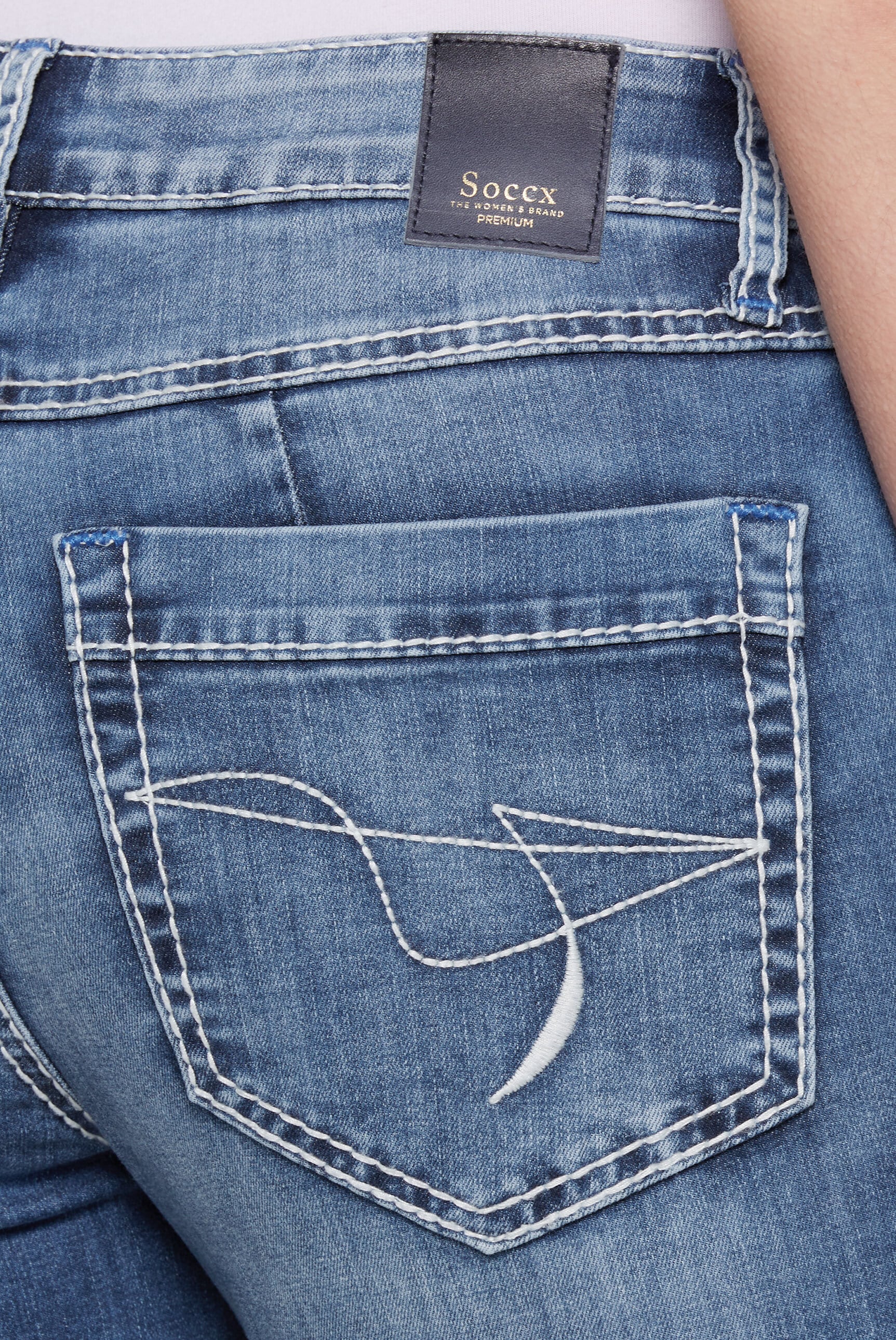 SOCCX Jeansshorts, mit normaler Leibhöhe