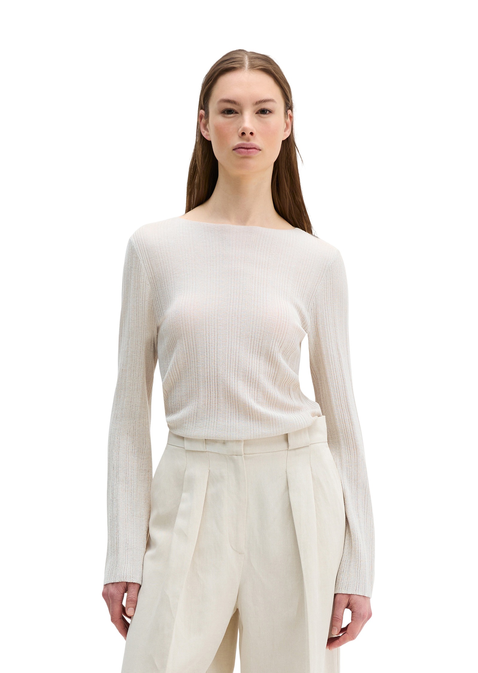 Marc O'Polo Strickpullover »aus edlem Viskose-Leinen-Mix«