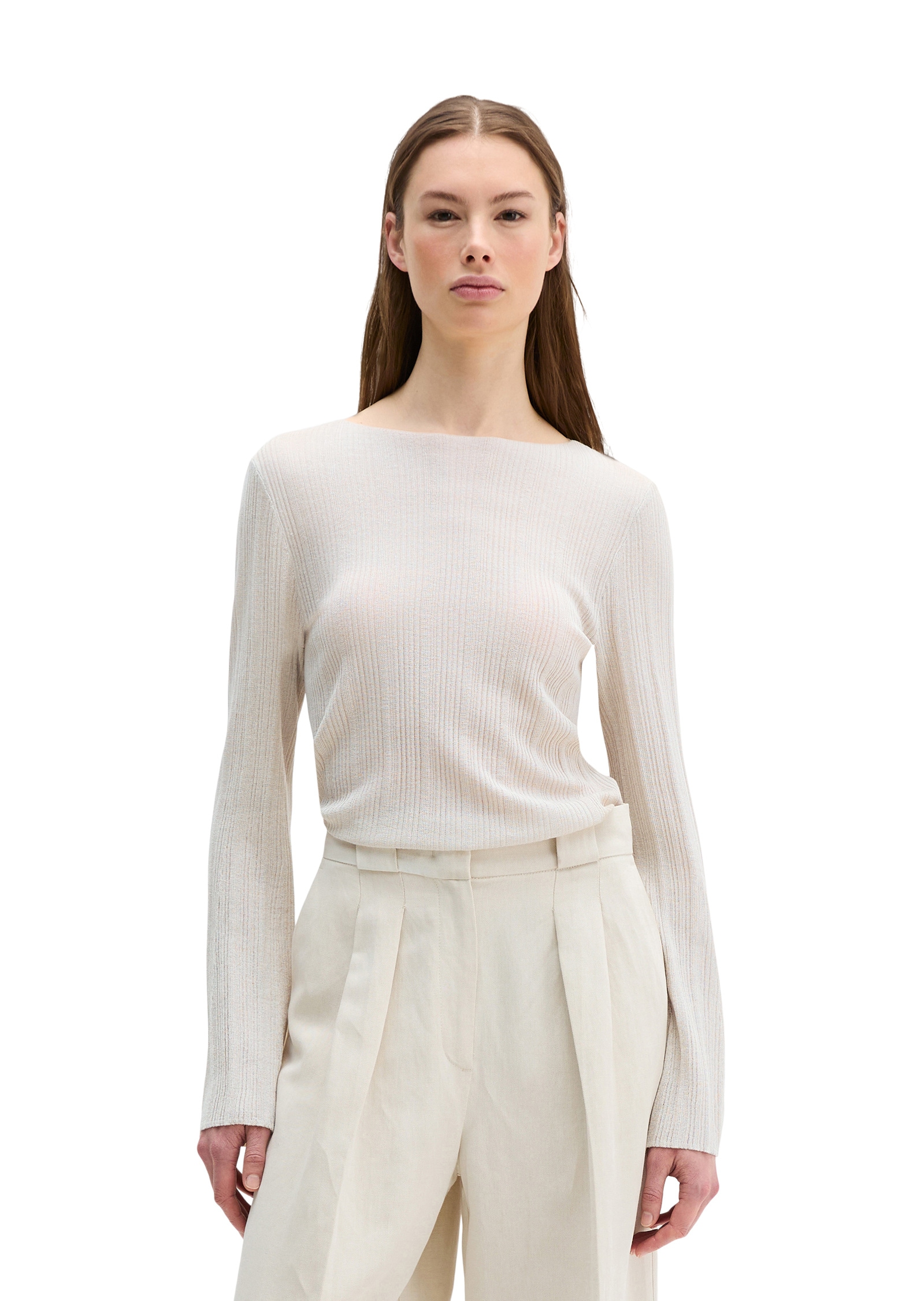 Marc OPolo Strickpullover "aus edlem Viskose-Leinen-Mix" günstig online kaufen