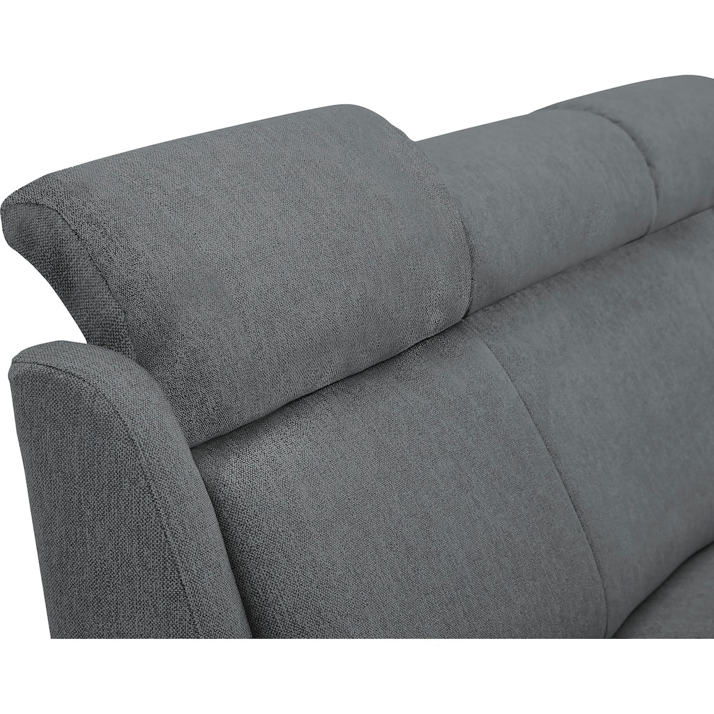 VILLA BECK Ecksofa »Varese«, (2 St.), Kopfteilverstellung, wahlweise mit Sitzvorzug, in Sitzhöhe 49 cm