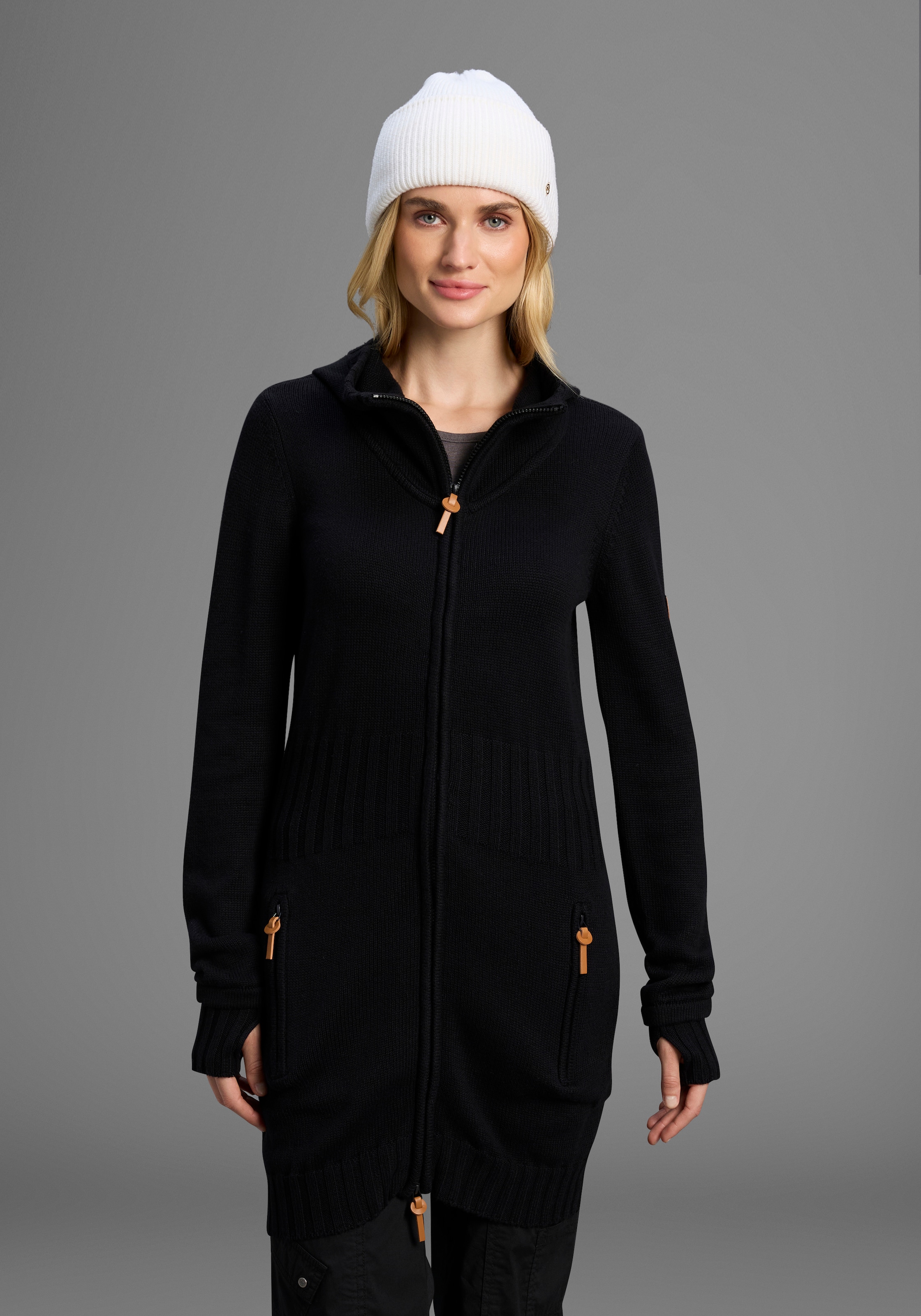 KangaROOS Kapuzenstrickjacke in schmeichelnder Longform günstig online kaufen