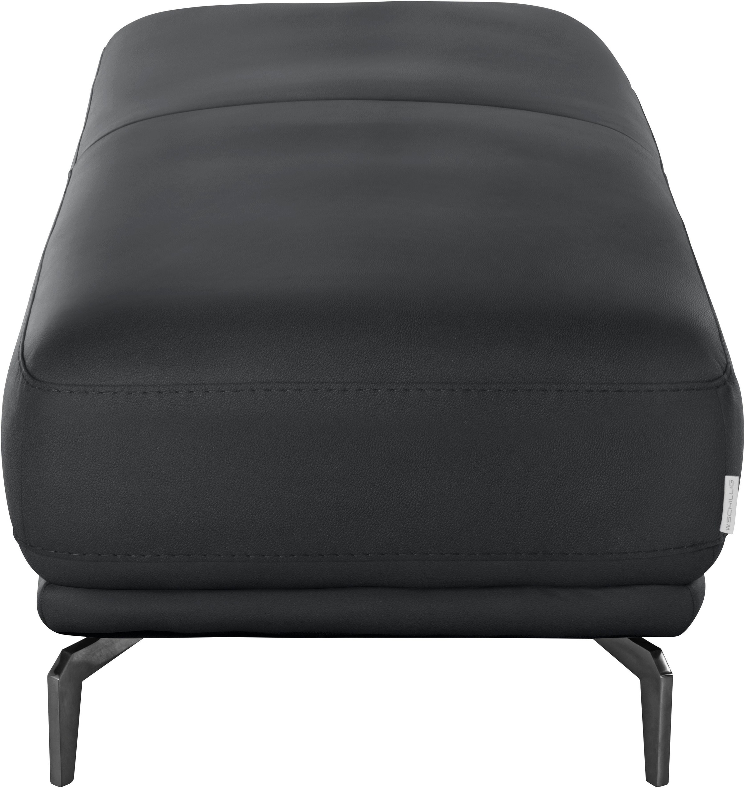 W.SCHILLIG Hocker »montanaa«, mit Metallfüßen in Schwarz pulverbeschichtet, Breite 141 cm