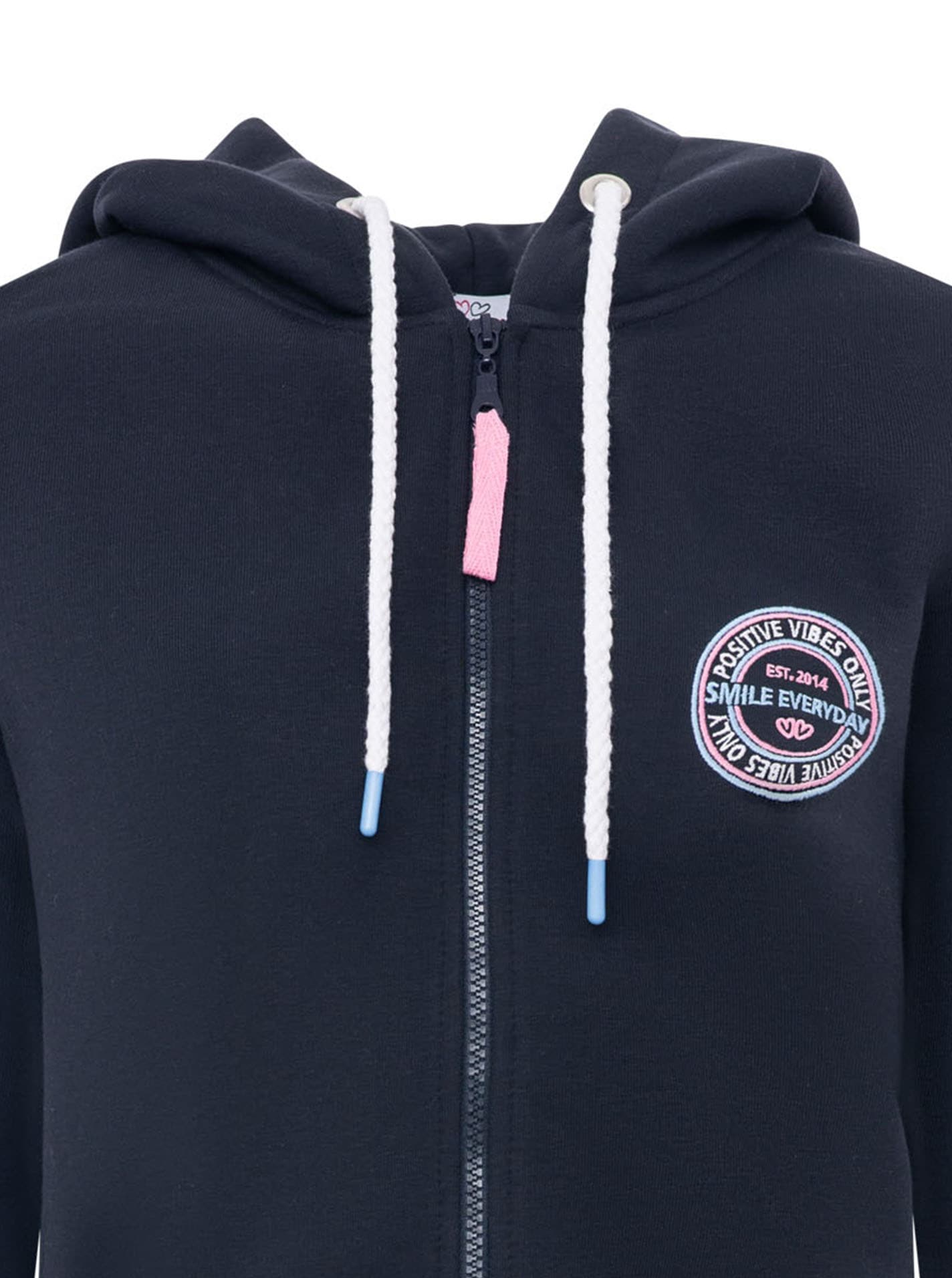 Zwillingsherz Kapuzensweatjacke »"Smile Everyday ZH"« Kapuze, Taschen,  Langarm, Stickerei, Reißverschluss