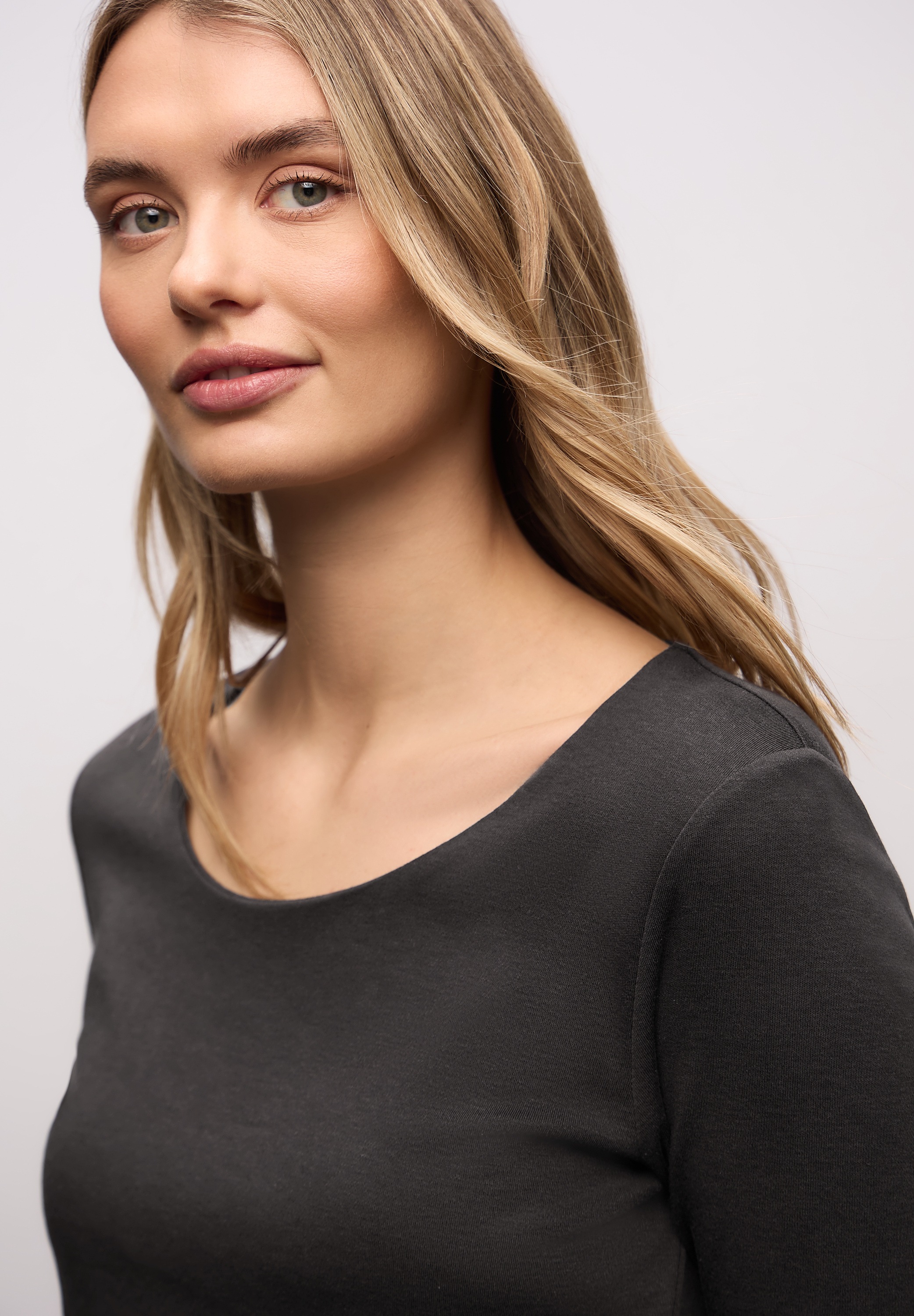 STREET ONE 3/4-Arm-Shirt »Style Pania« im Basic-Style, mit Rundhals