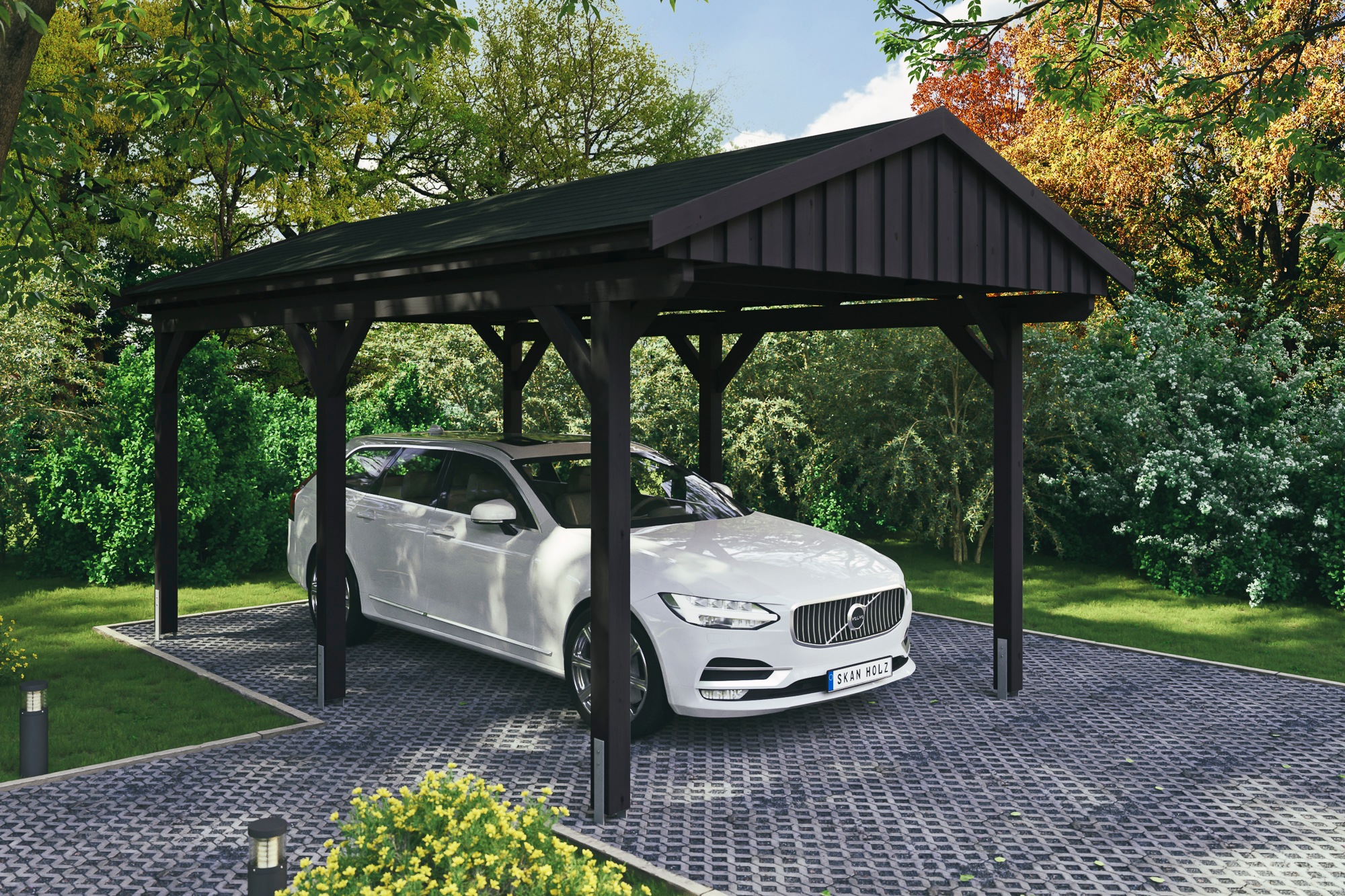 Skanholz Einzelcarport »Fichtelberg«, 273 cm, Anthrazit