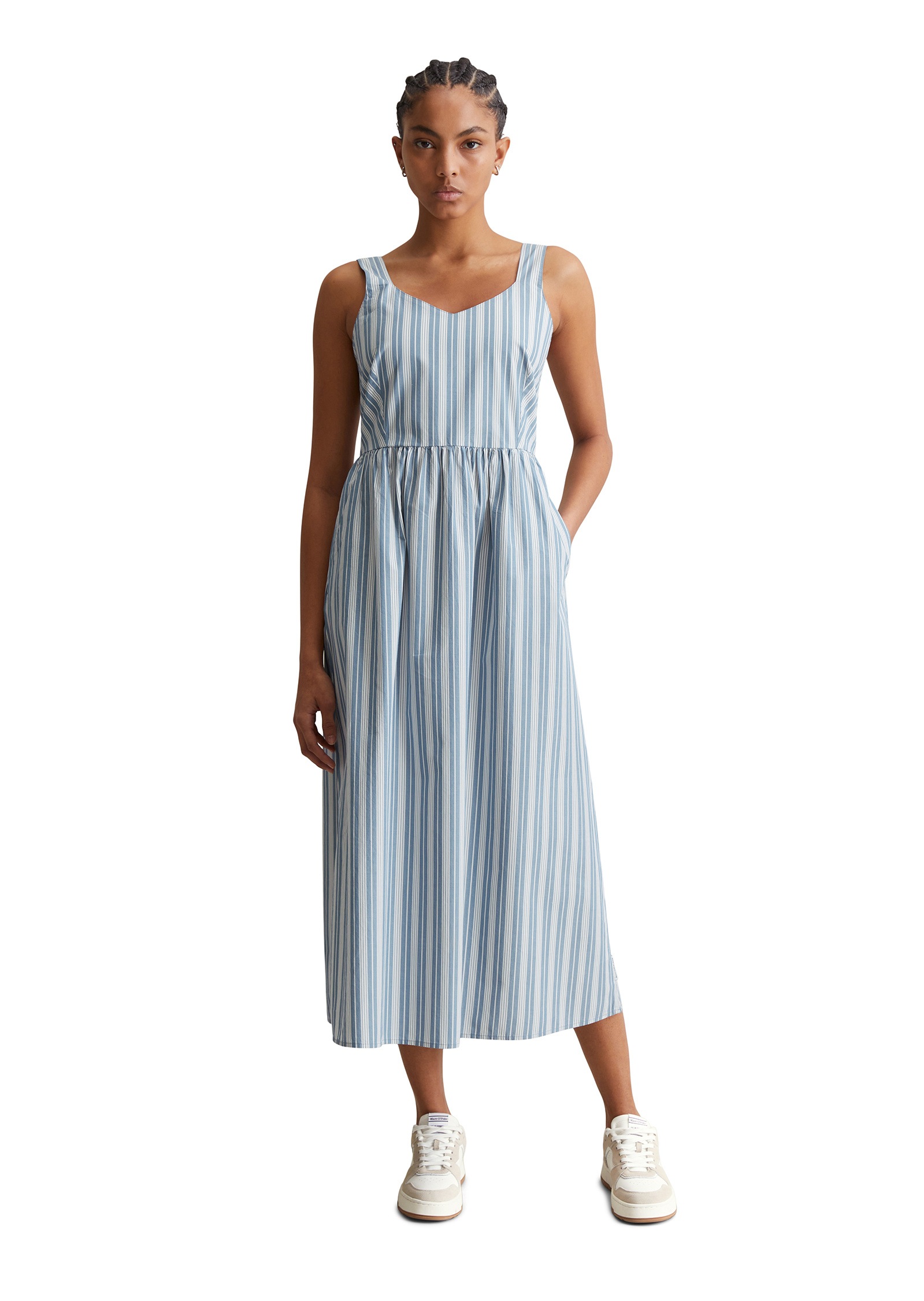 Marc O'Polo DENIM Midikleid »aus Papertouch-Popeline«