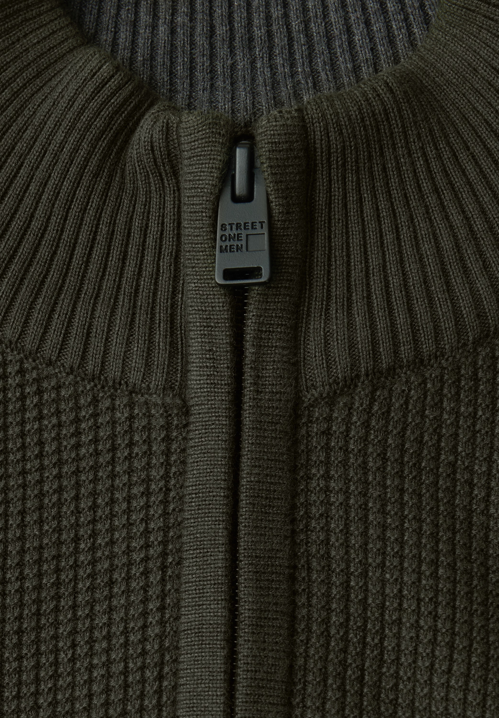 STREET ONE MEN Strickpullover, aus reiner Baumwolle