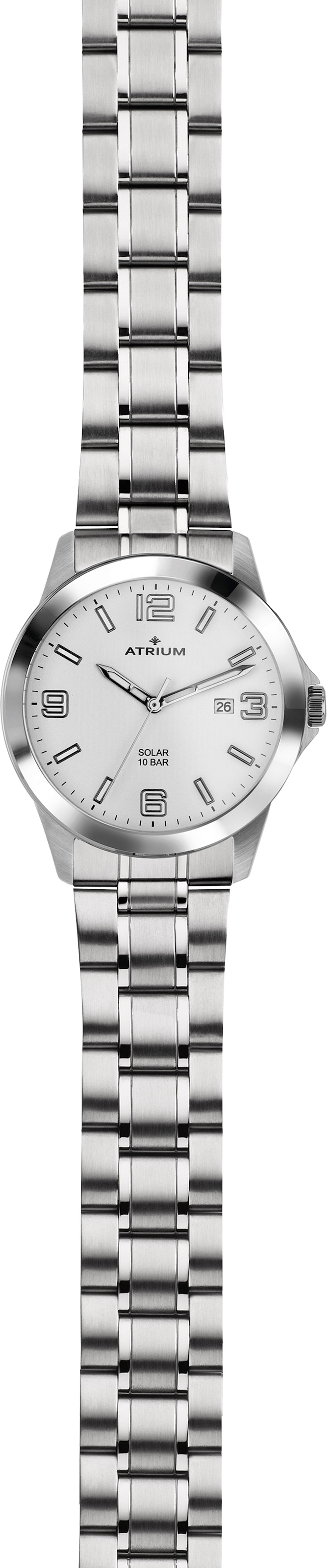 Atrium Solaruhr »A32-30«, Armbanduhr, Herrenuhr, Datum Leuchtzeiger