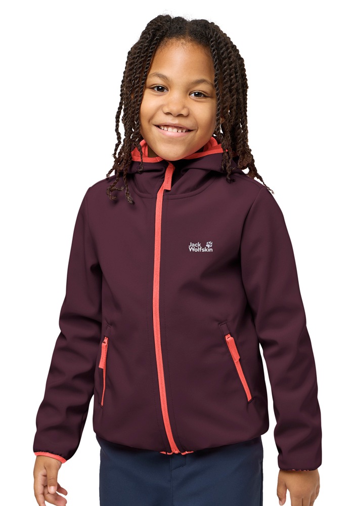 Jack Wolfskin Softshelljacke »FOURWINDS JACKET KIDS«, mit Kapuze