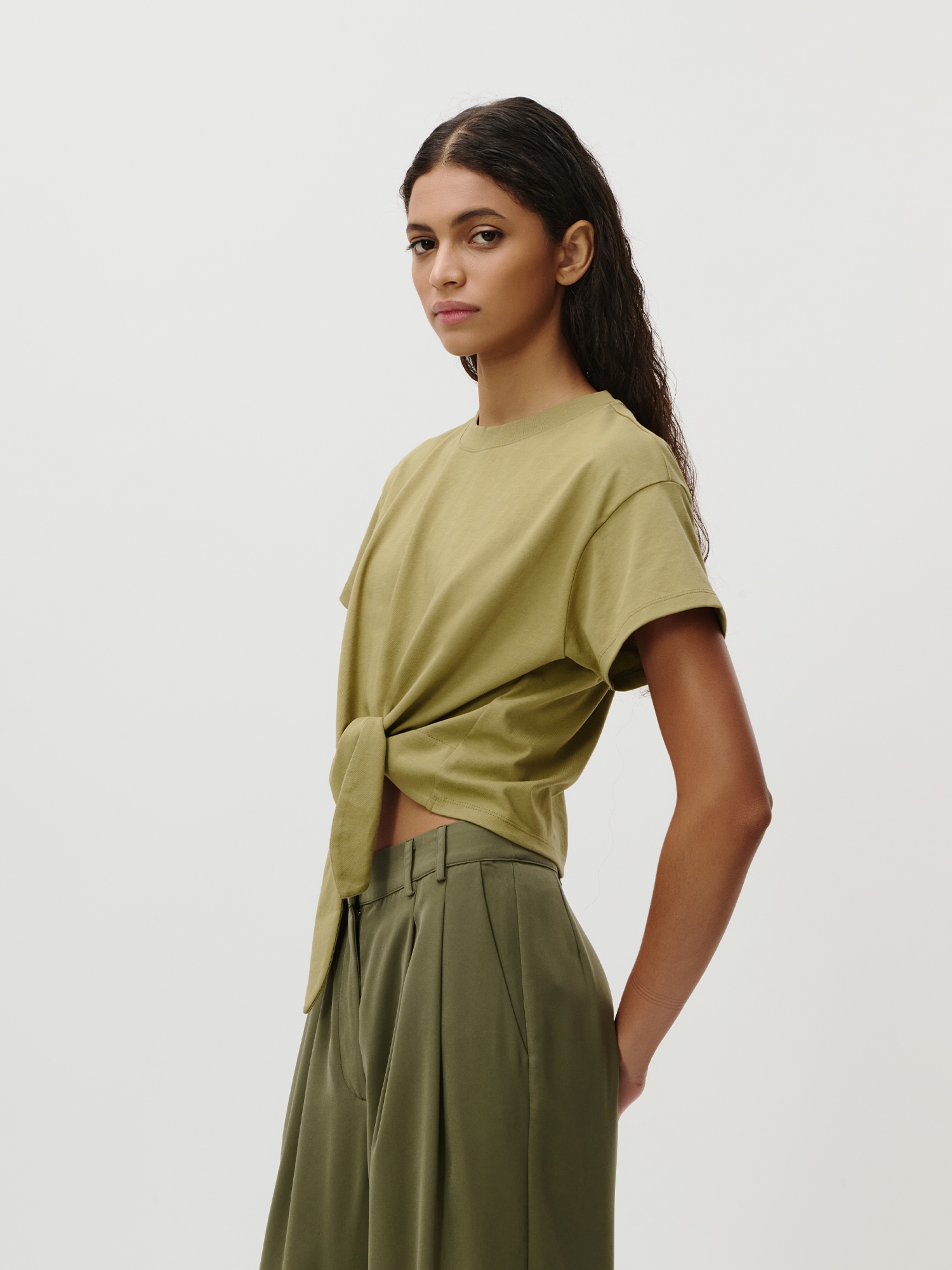 LeGer T-Shirt »Tessy, LeGer by Lena Gercke« mit Knoten-Detail, cropped